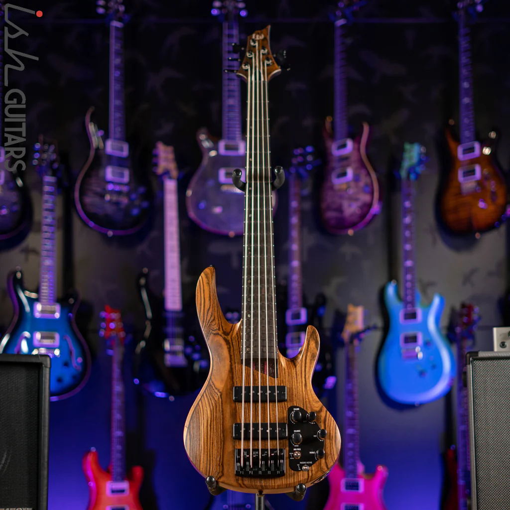 ESP LTD B-1005 5-String Bass Bocote Top Natural Satin Demo - Image 2