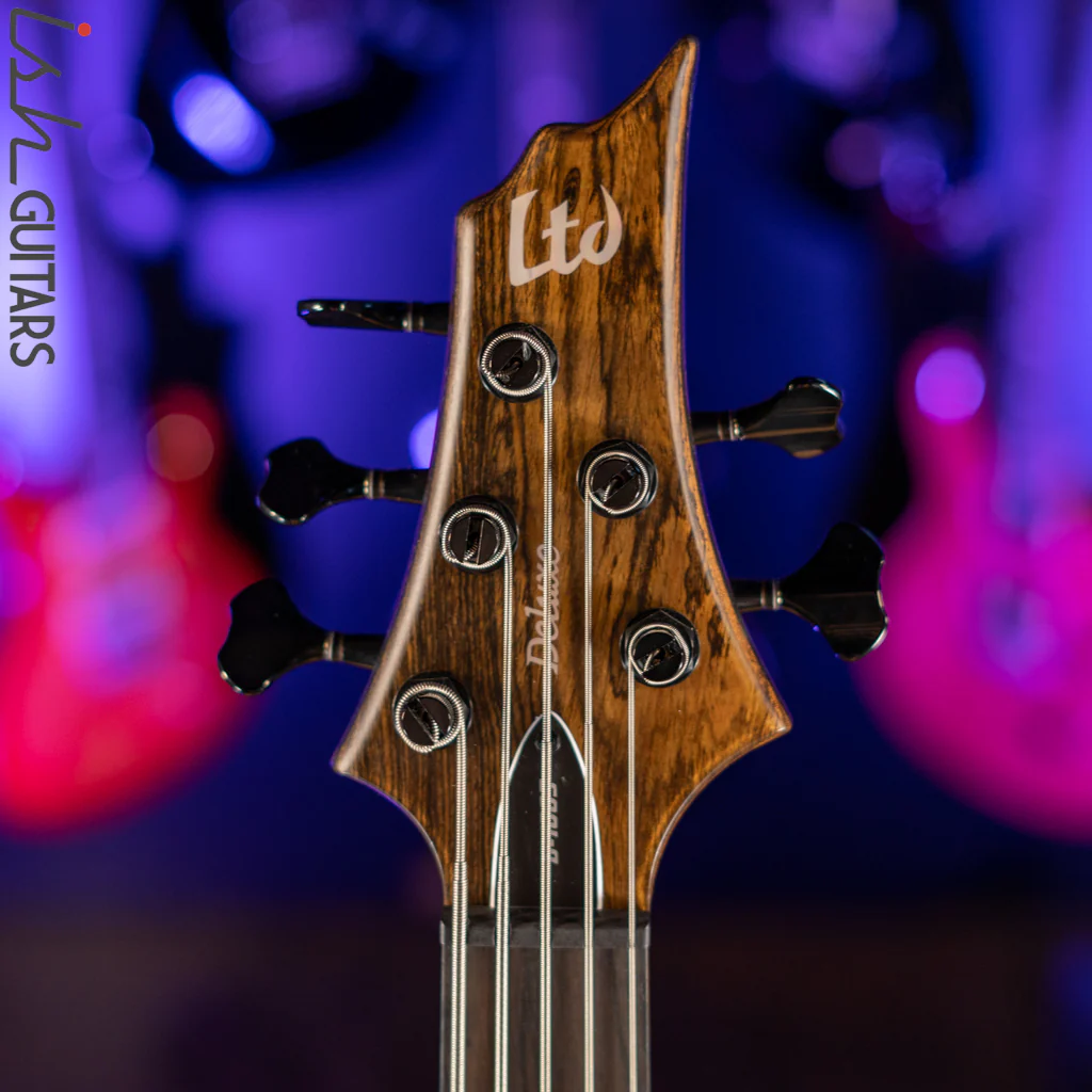 ESP LTD B-1005 5-String Bass Bocote Top Natural Satin Demo - Image 5