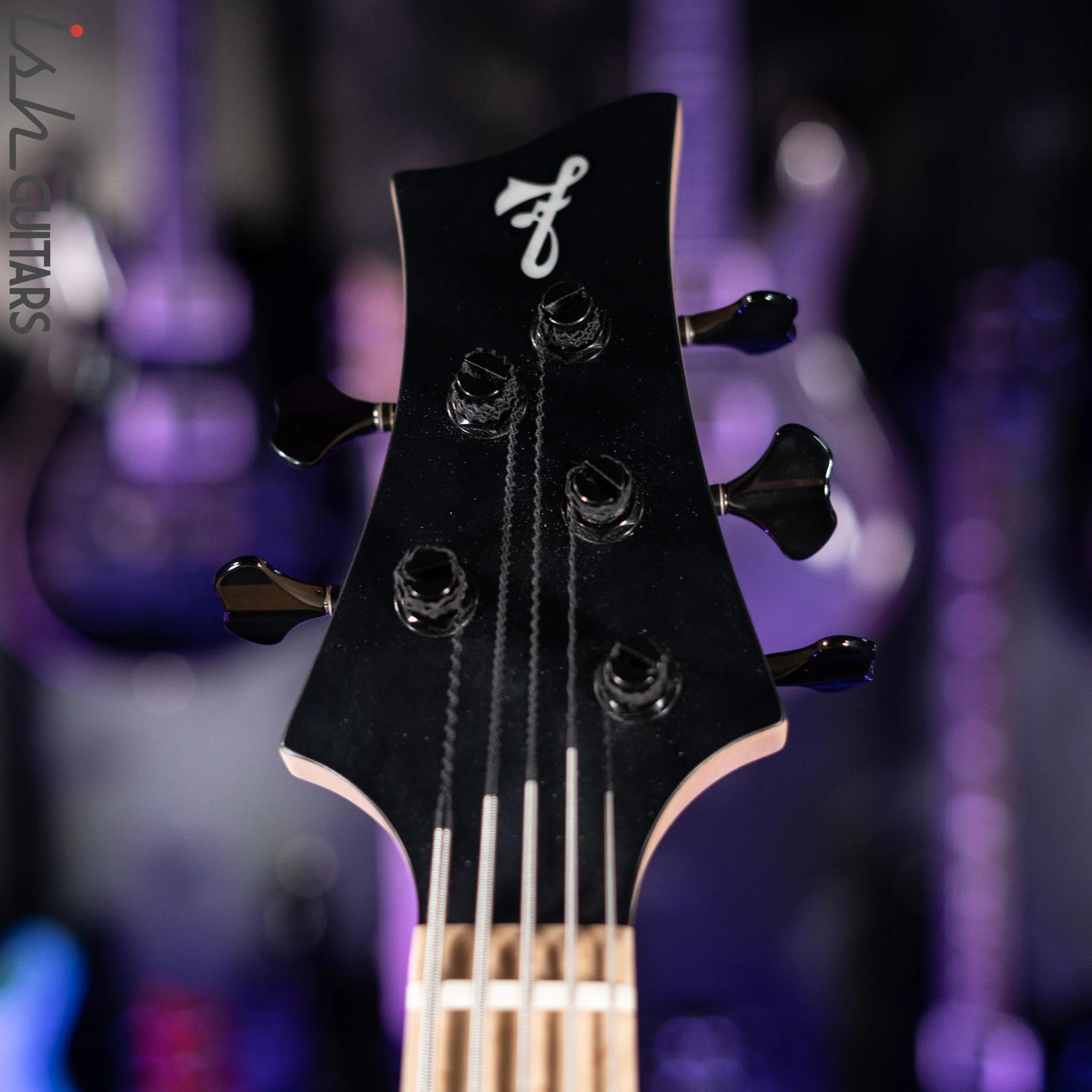F Bass BN5 5-String Bass Black and White Ceruse - Image 2