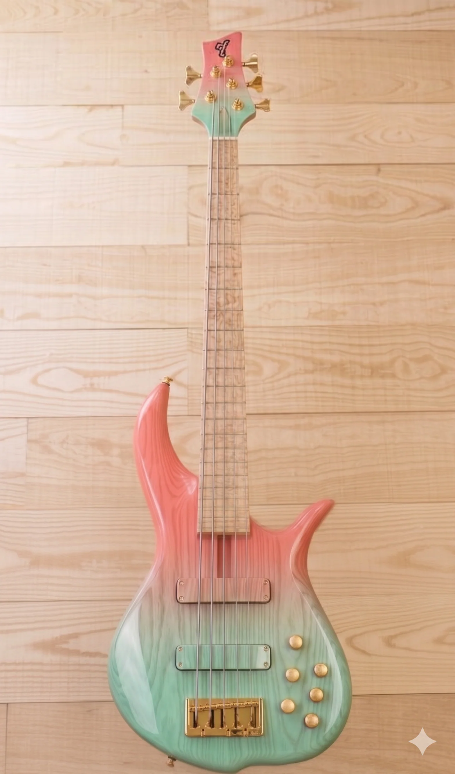 F Bass BN5 Coral Pink to Seafoam Green Fade *Future Build*