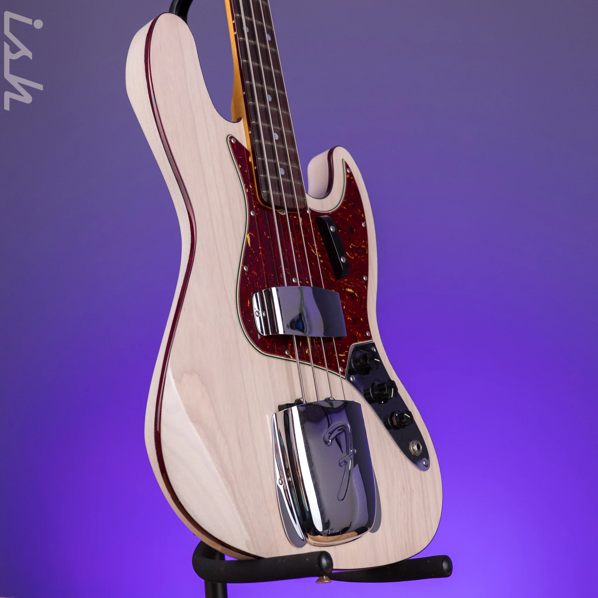 Fender Custom Shop Limited '60s Jazz Bass DLX Closet Classic Aged White Blonde - Image 3