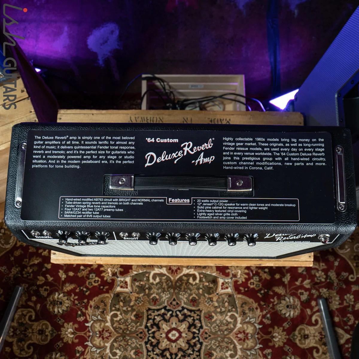 Fender Deluxe Reverb β64 Custom Hand- Wired Guitar Combo Amp - Image 4
