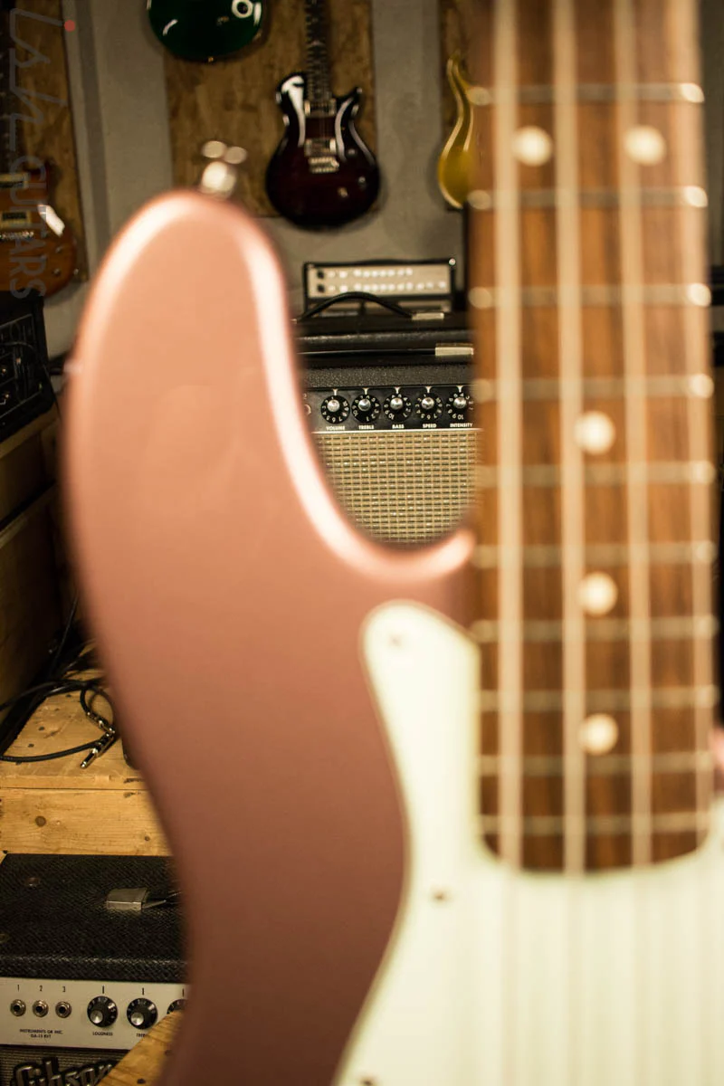 2003 Fender Jazz Bass FSR Burgundy Mist Metallic MIM #37 - Image 3