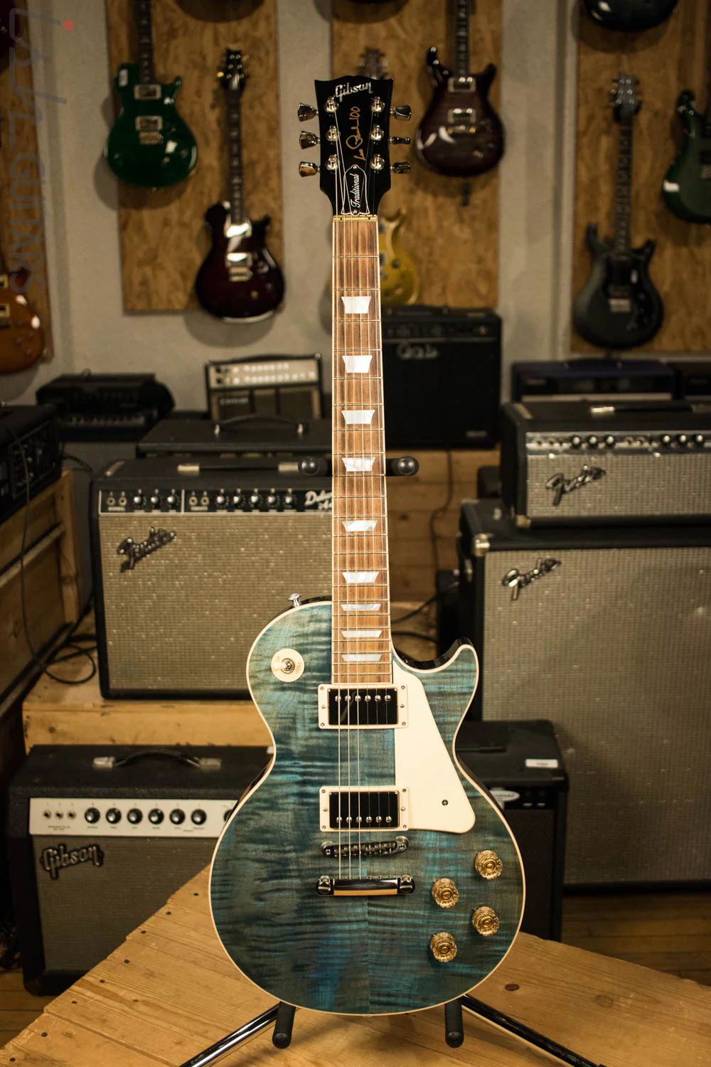 Gibson Traditional Les Paul 100 2015 Ocean Blue - Image 2
