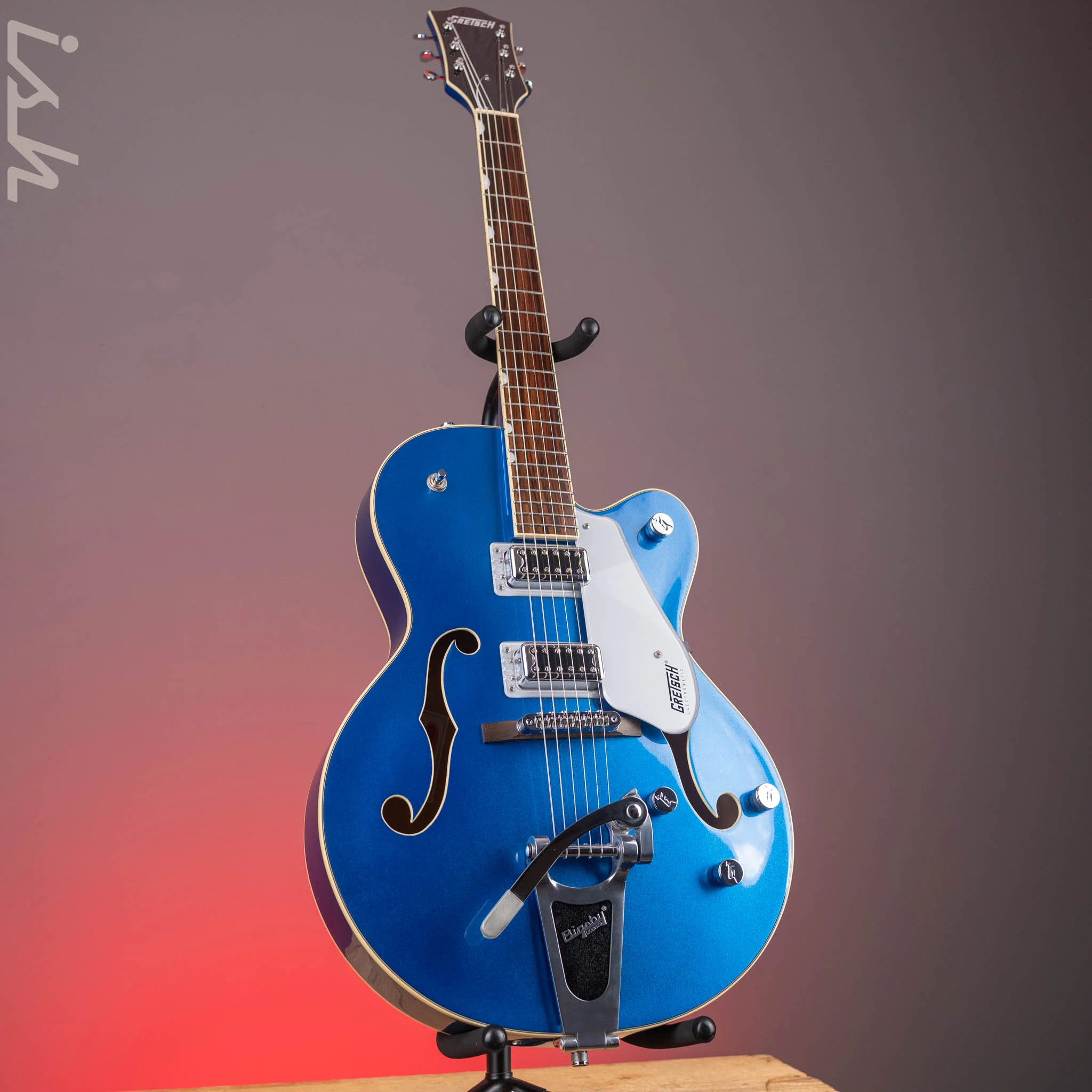 2018 Gretsch G5420T Electromatic Hollowbody Single-Cut Electric Guitar w/ Bigsby Fairline Blue - Image 2