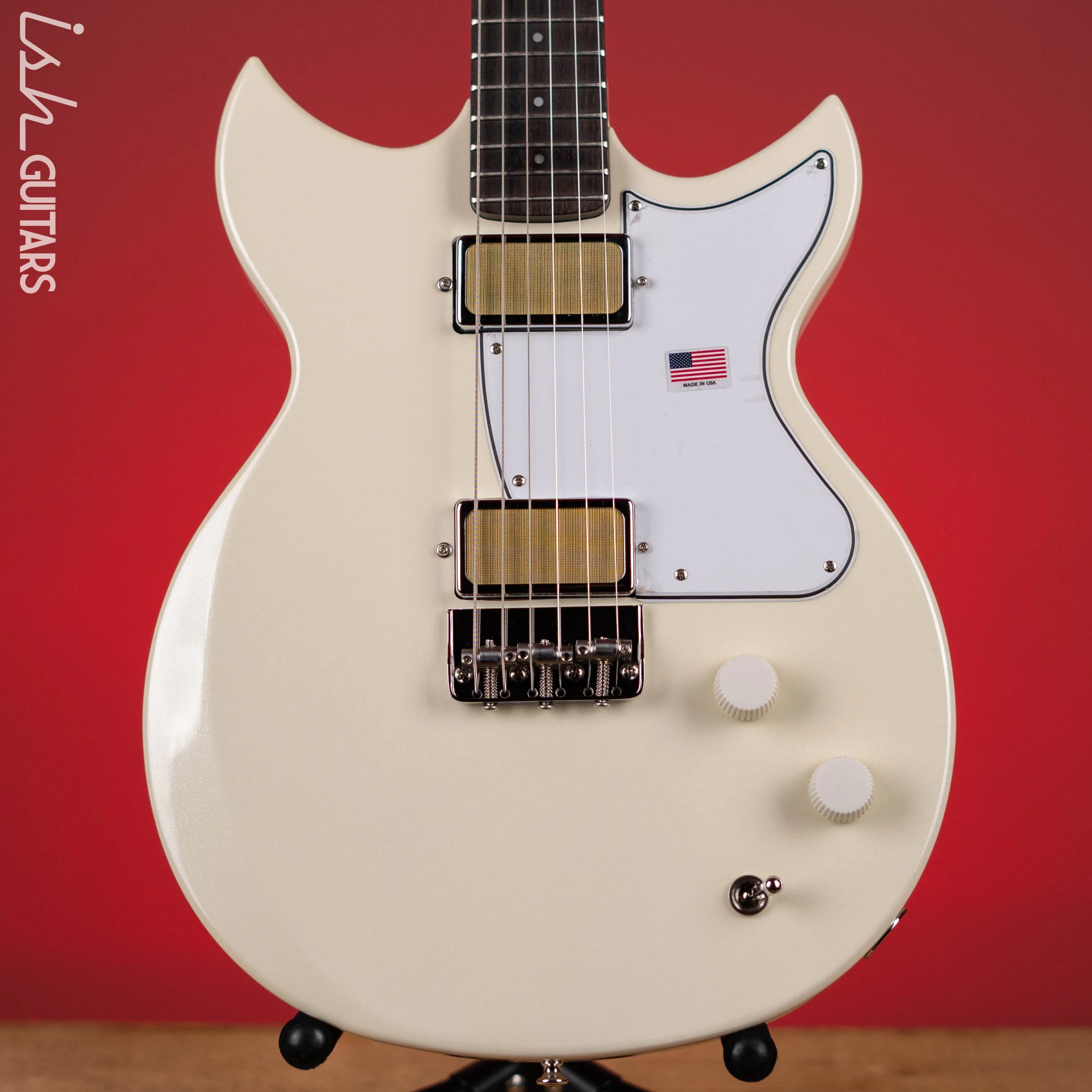 Harmony Standard Rebel Electric Guitar Pearl White Demo