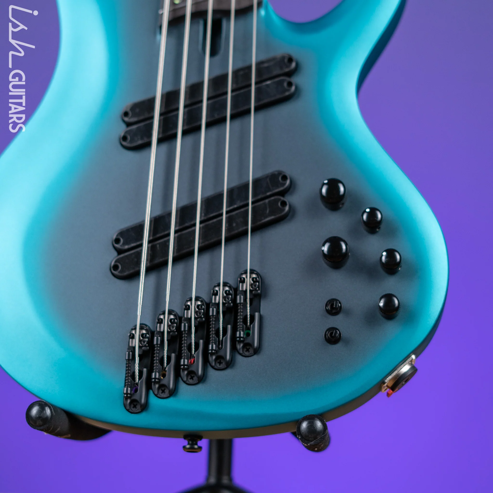 Ibanez BTB605MS Multi-Scale 5-String Bass Cerulean Aura Burst Matte - Image 4