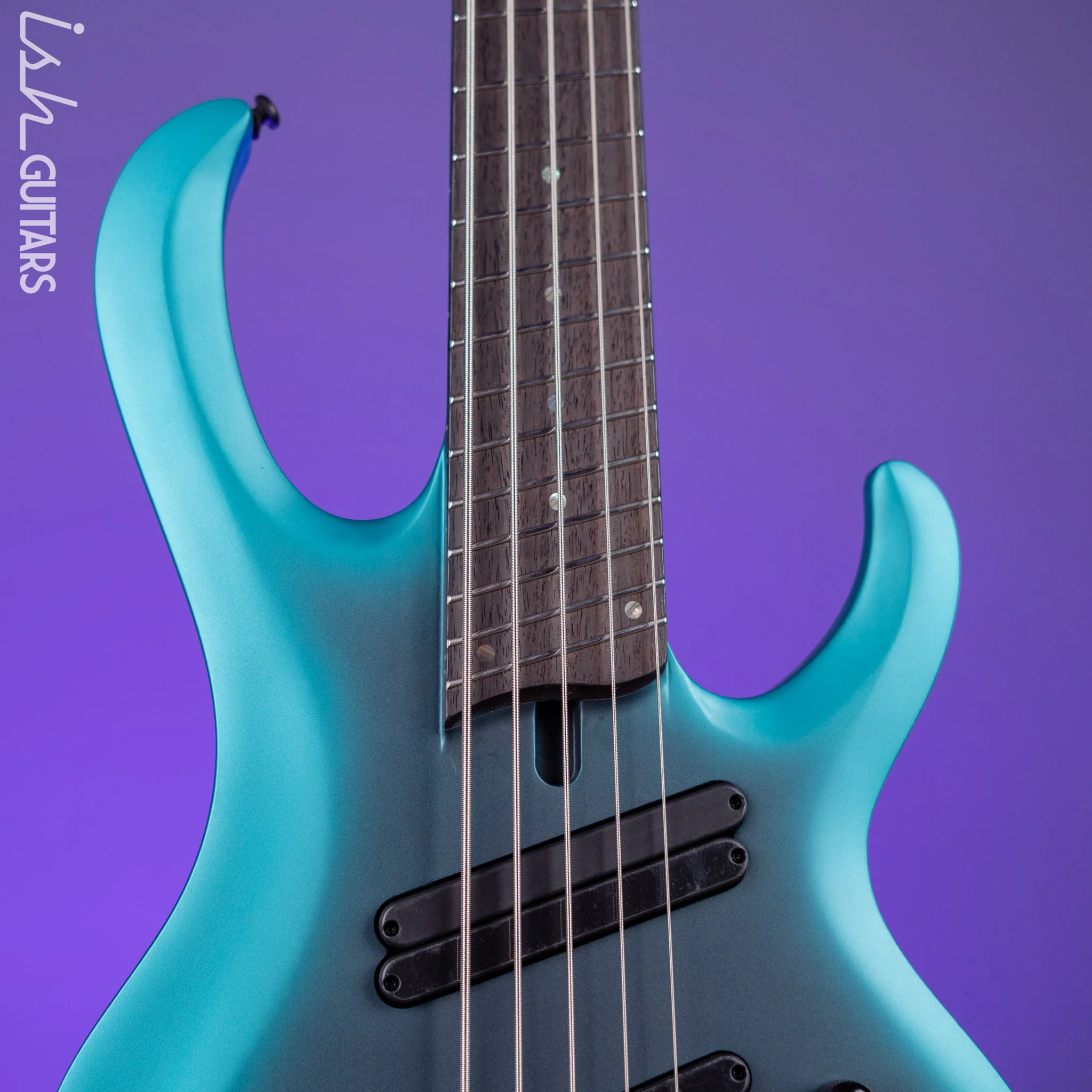 Ibanez BTB605MS Multi-Scale 5-String Bass Cerulean Aura Burst Matte Demo - Image 3