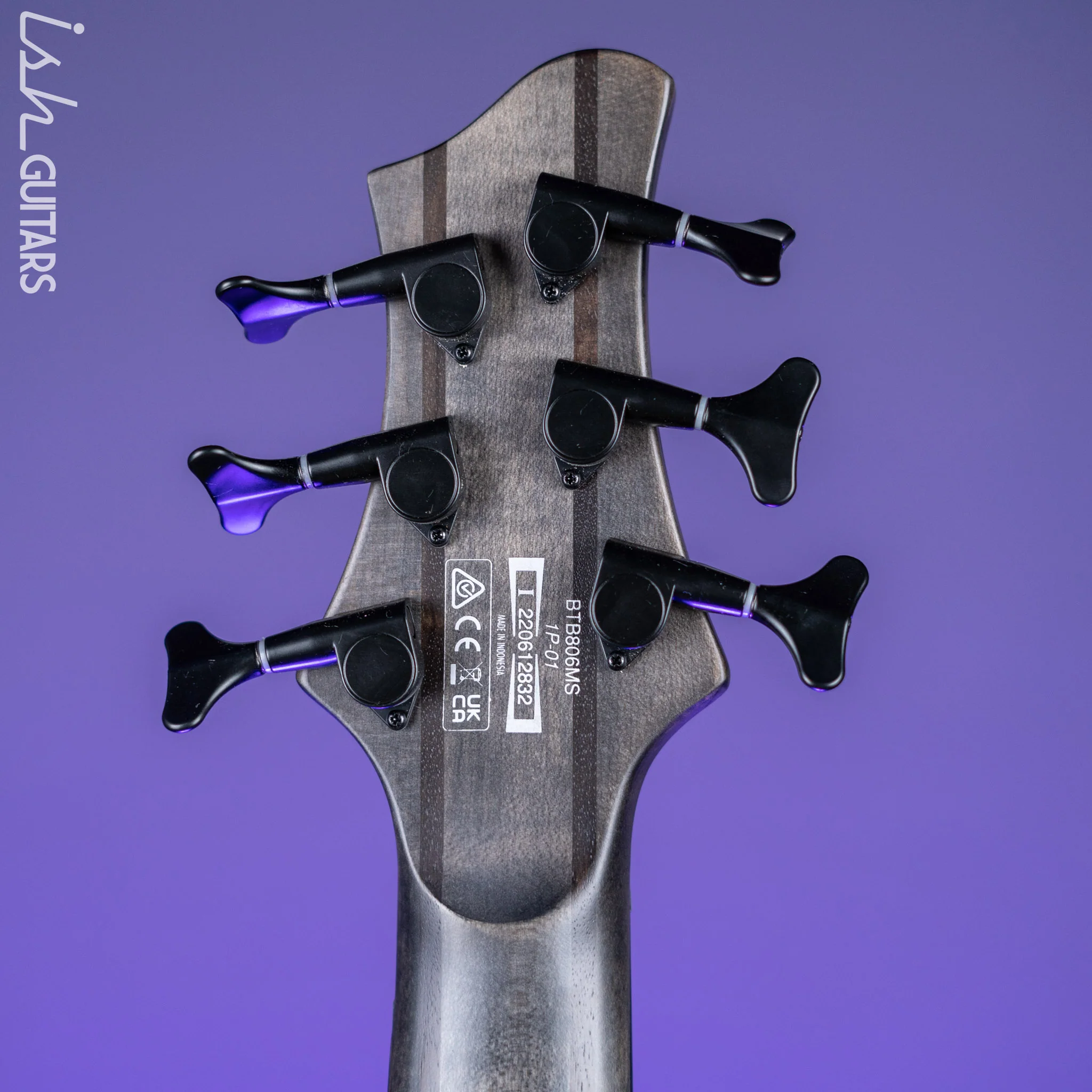 Ibanez BTB806MS Multi-Scale 6-String Bass Transparent Grey Flat - Image 10