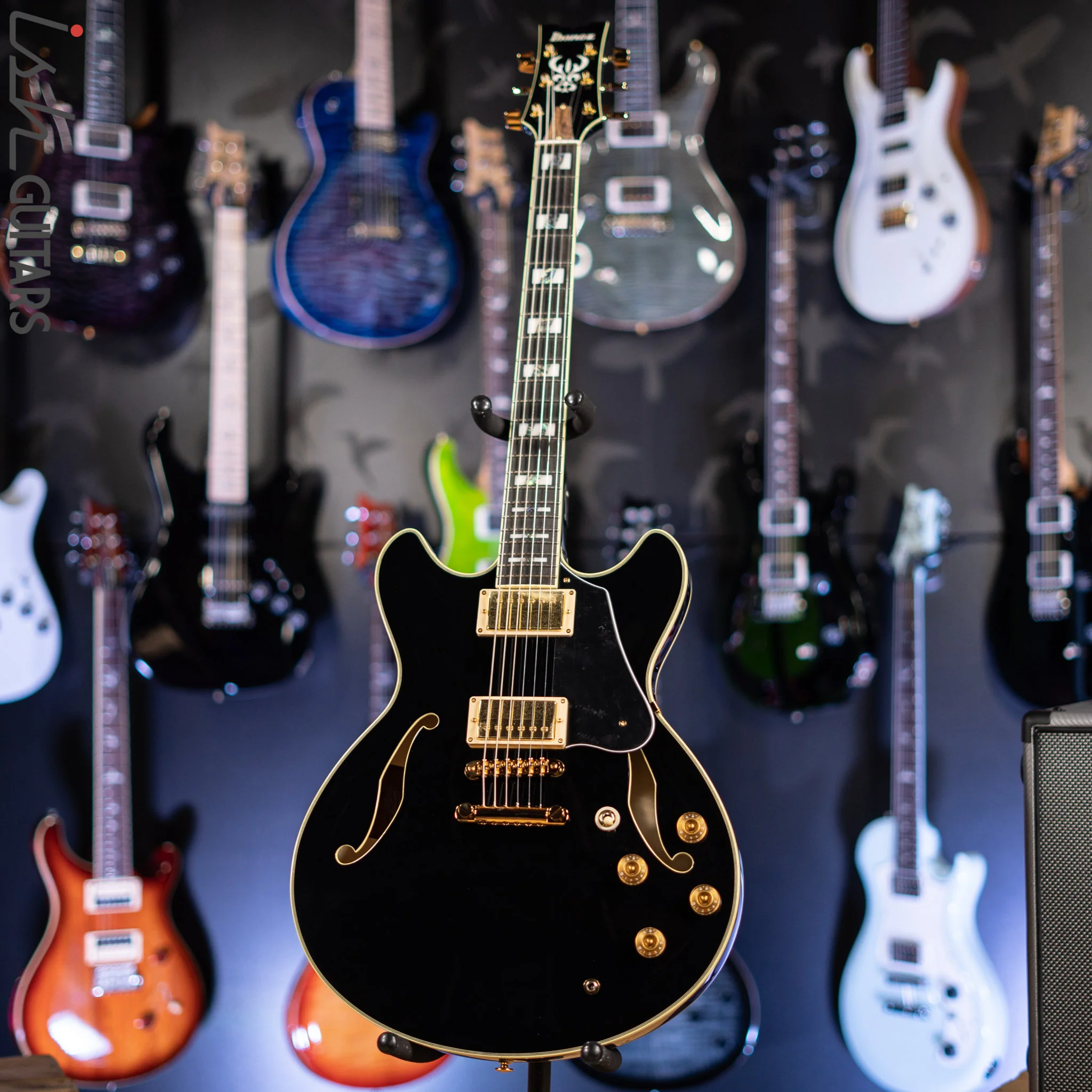 Ibanez JSM20TH John Scofield 20th Anniversary Signature Semi-Hollow Black - Image 2