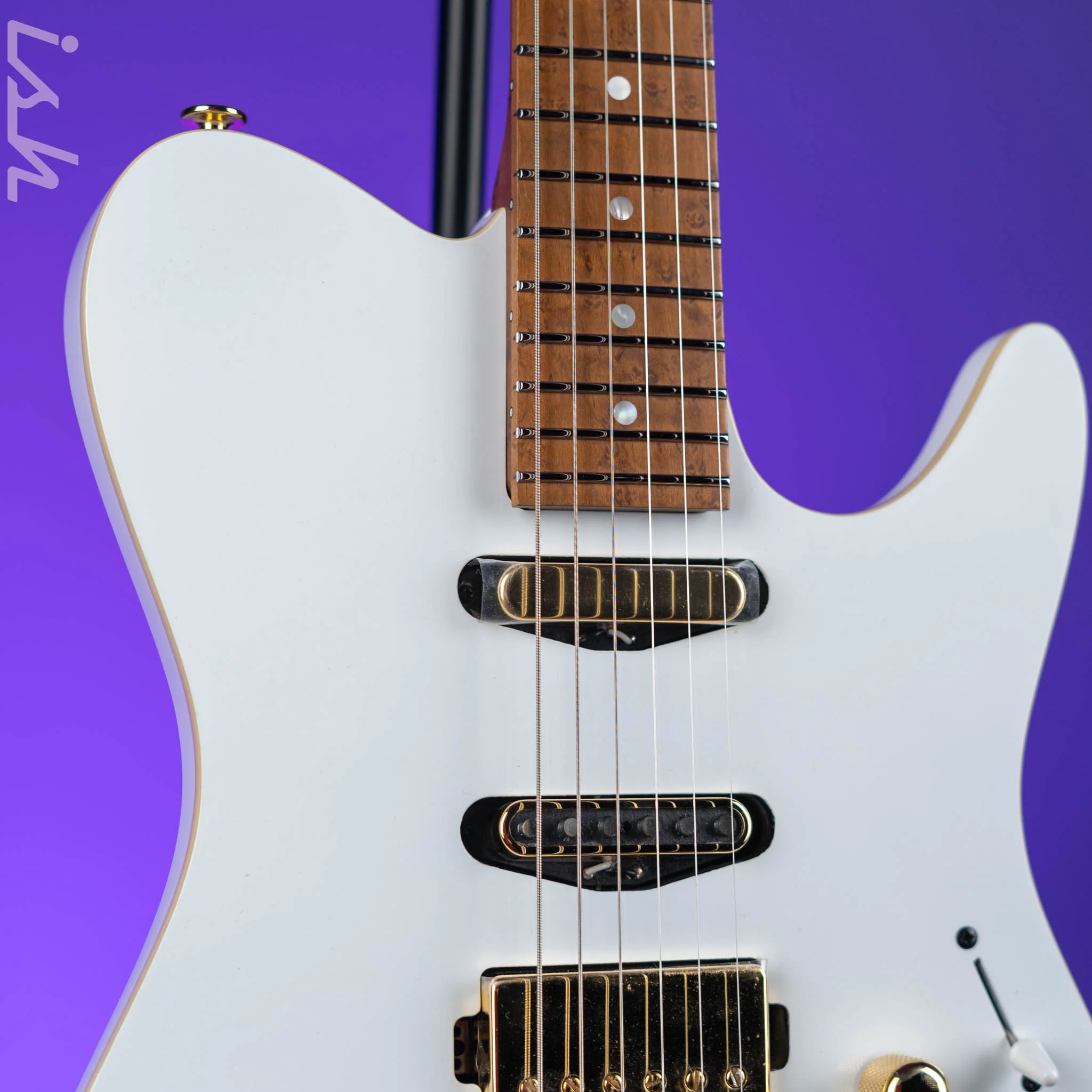 Ibanez LB1 Lari Basilio Signature Prestige Electric Guitar White - Image 3