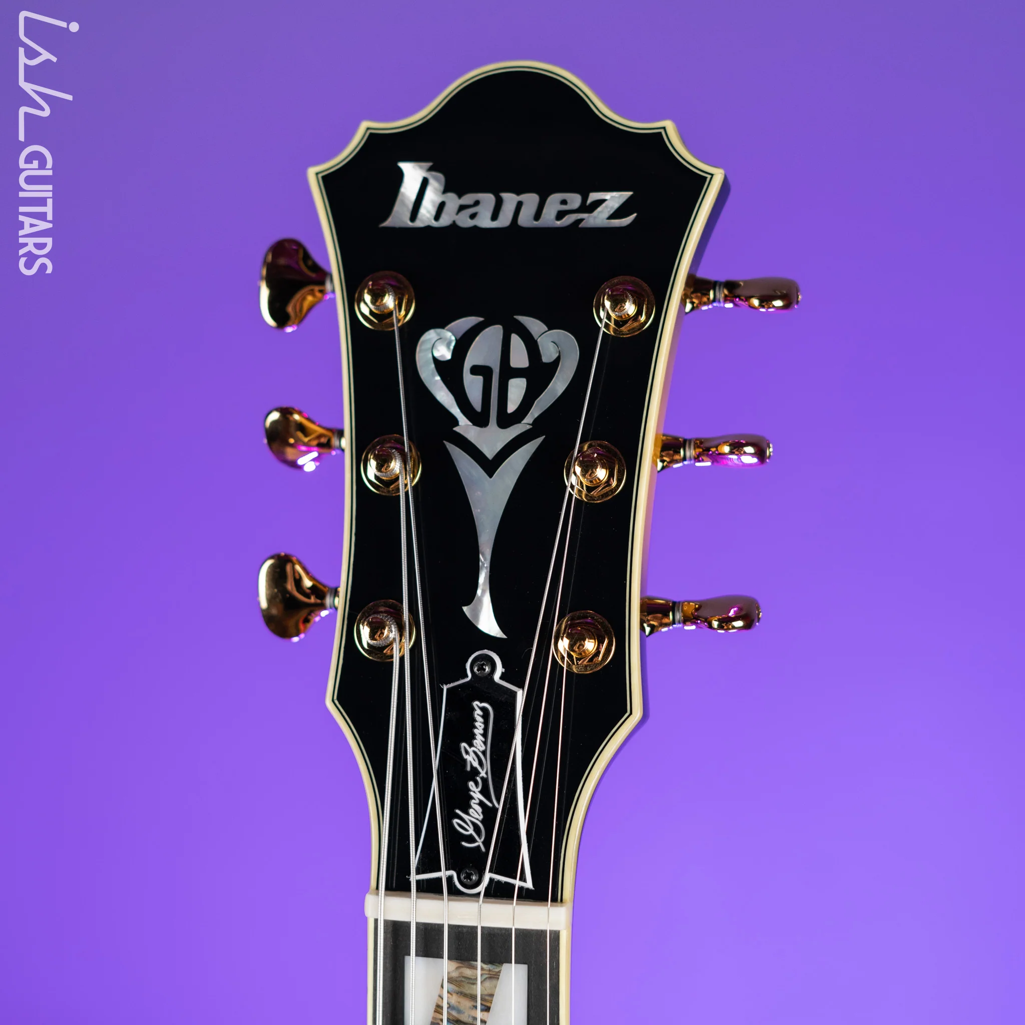 Ibanez LGB300 Hollowbody George Benson Vintage Yellow Sunburst - Image 5