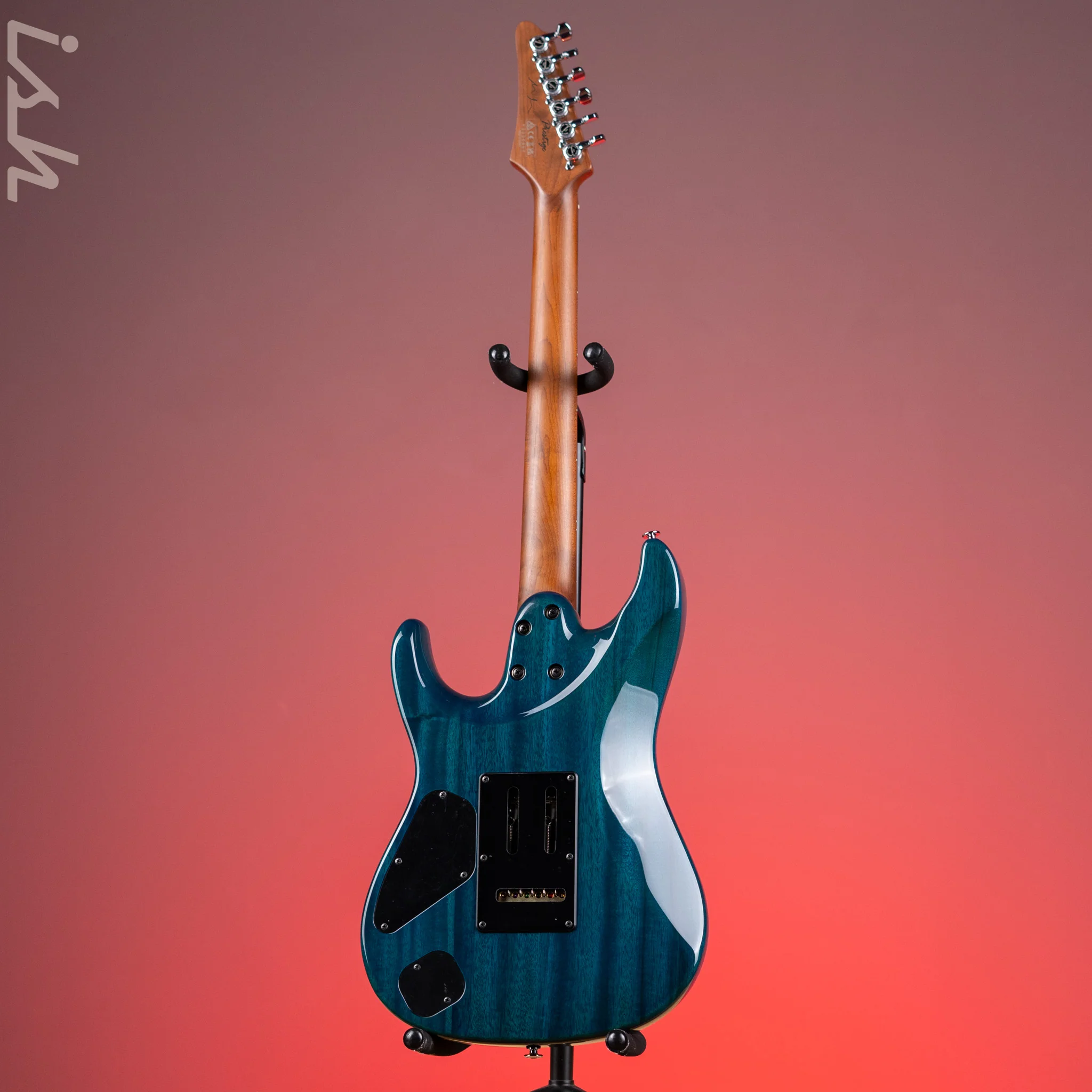 Ibanez Prestige MMN1 Martin Miller Signature Transparent Aqua Blue - Image 6