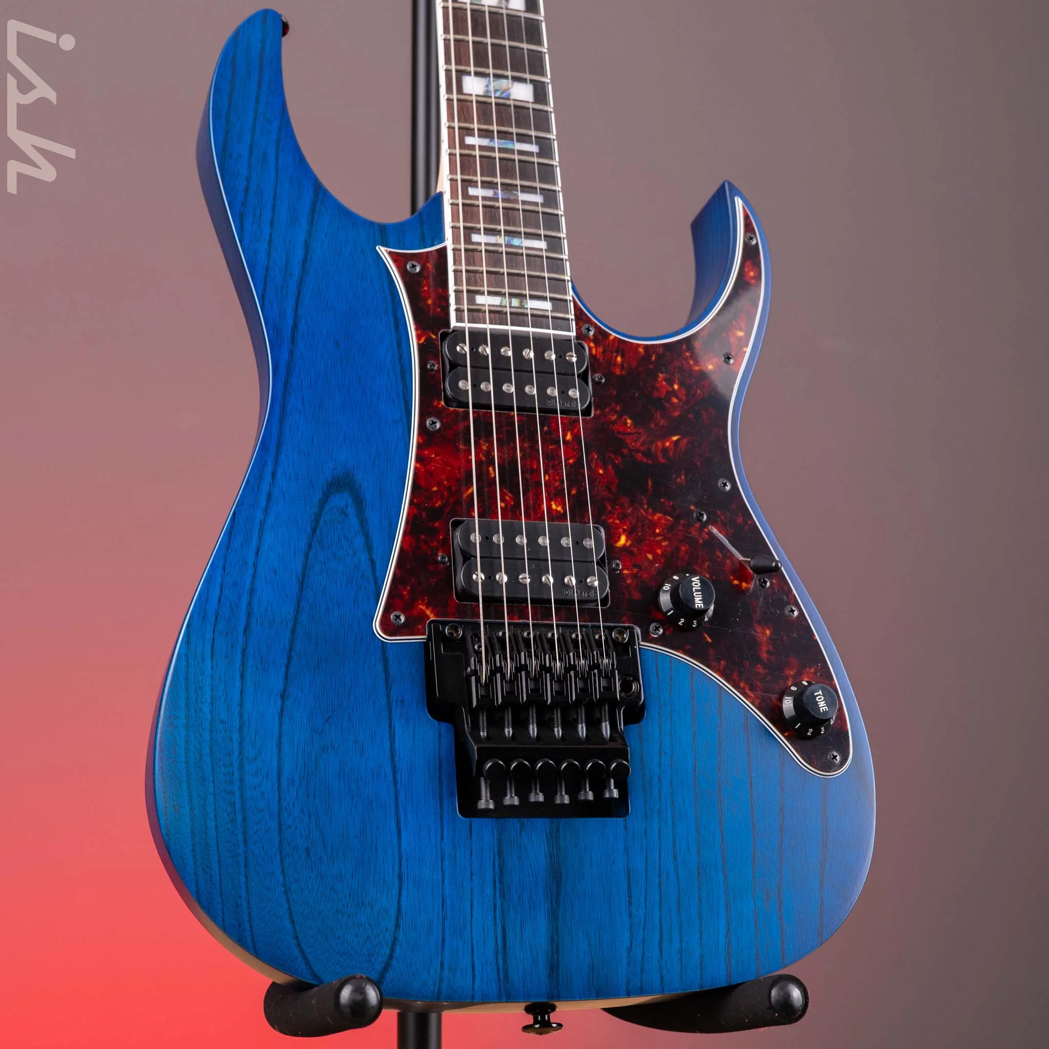 Ibanez RG653DX Transparent Deep Blue Flat Electric Guitar