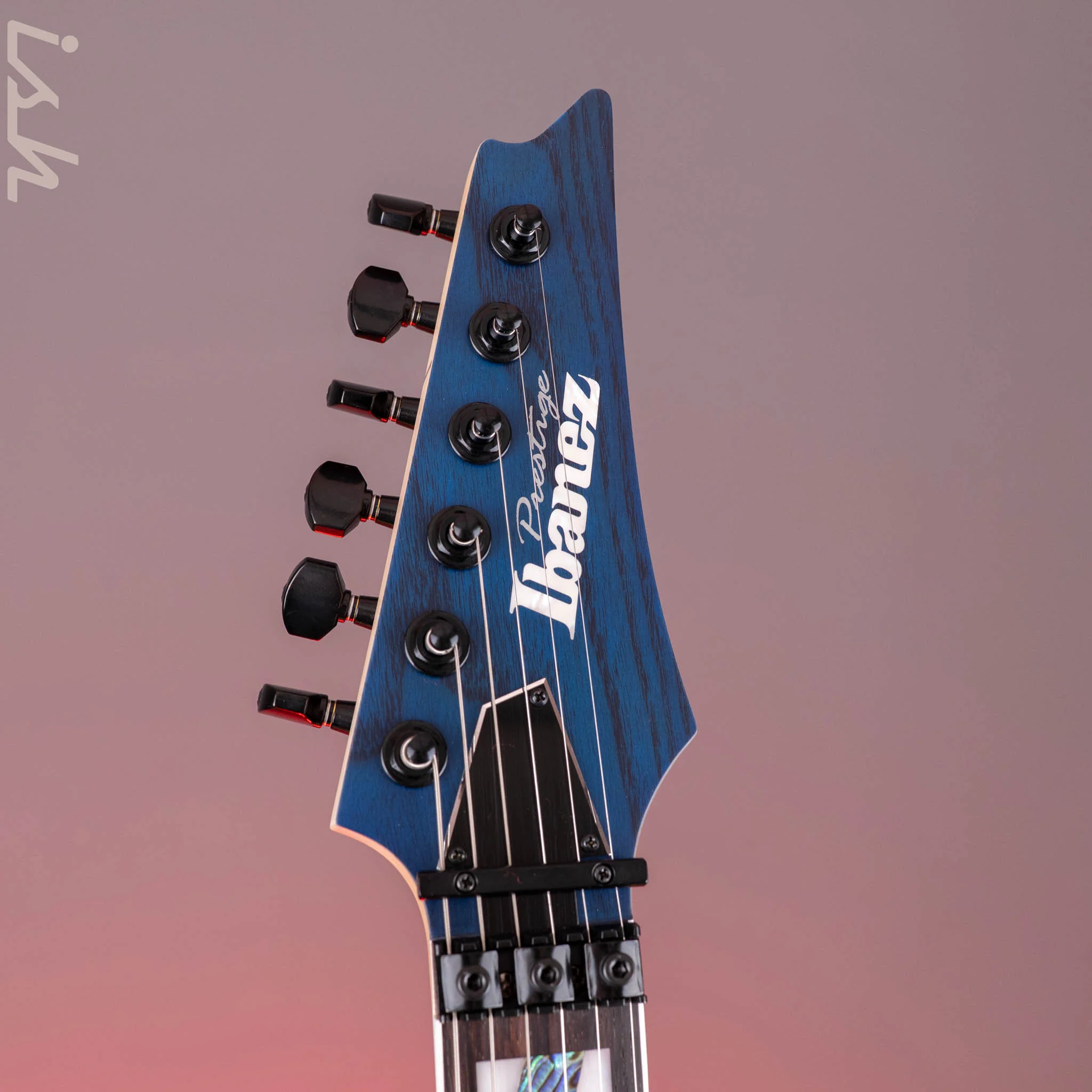 Ibanez RG653DX Transparent Deep Blue Flat Electric Guitar - Image 7