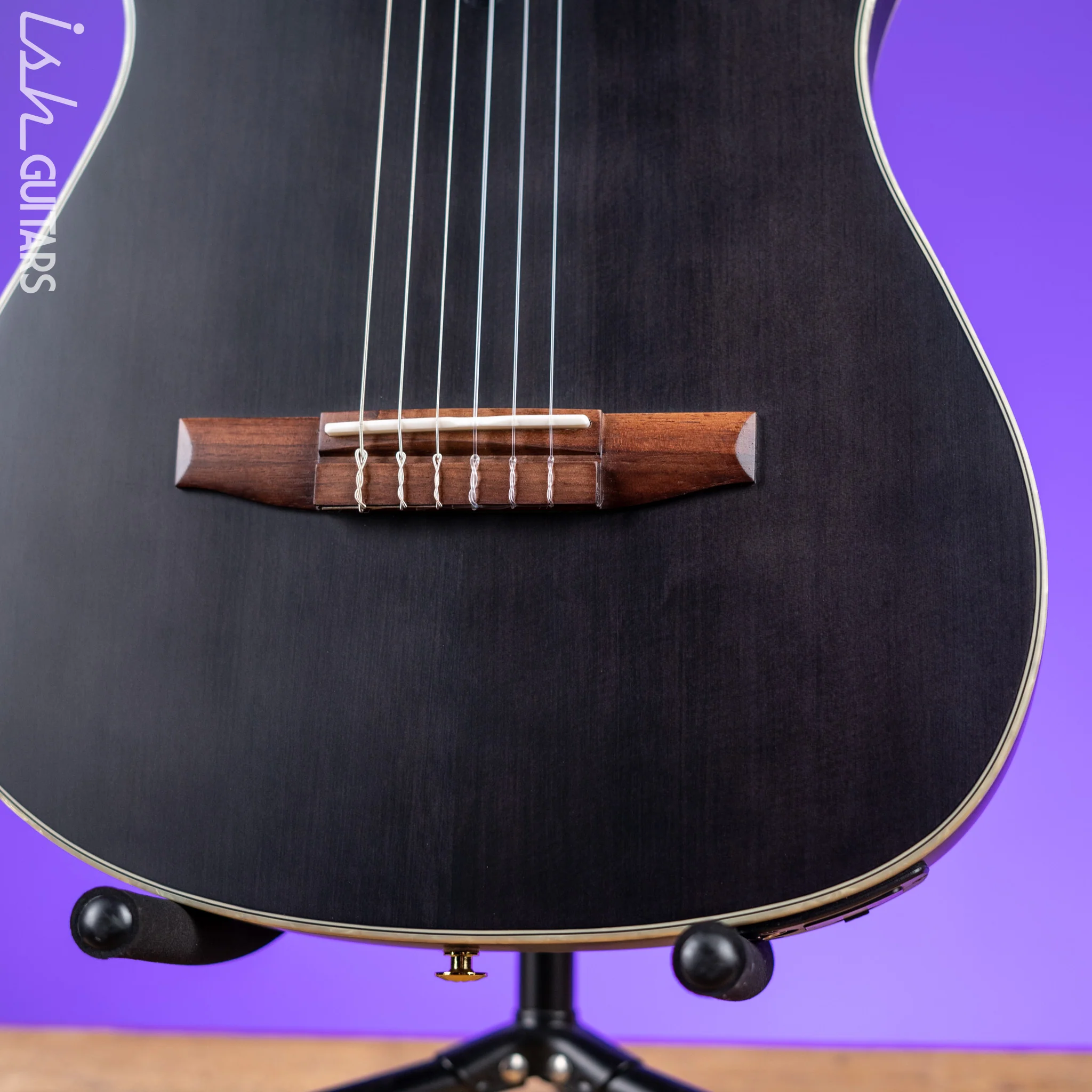 Ibanez TOD10N Tim Henson Signature Nylon Acoustic-Electric Guitar Transparent Black Flat - Image 5