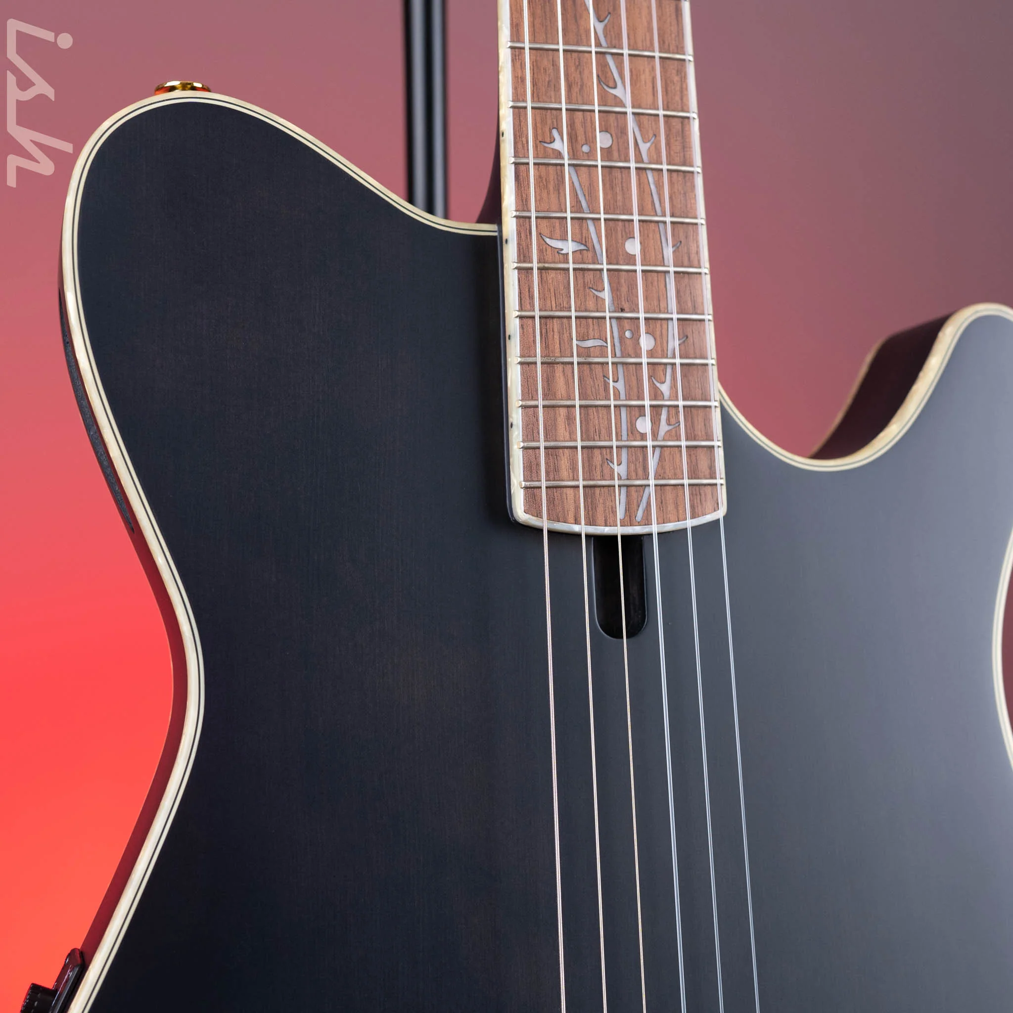 Ibanez TOD10N Tim Henson Signature Nylon Acoustic-Electric Guitar Transparent Black Flat - Image 3
