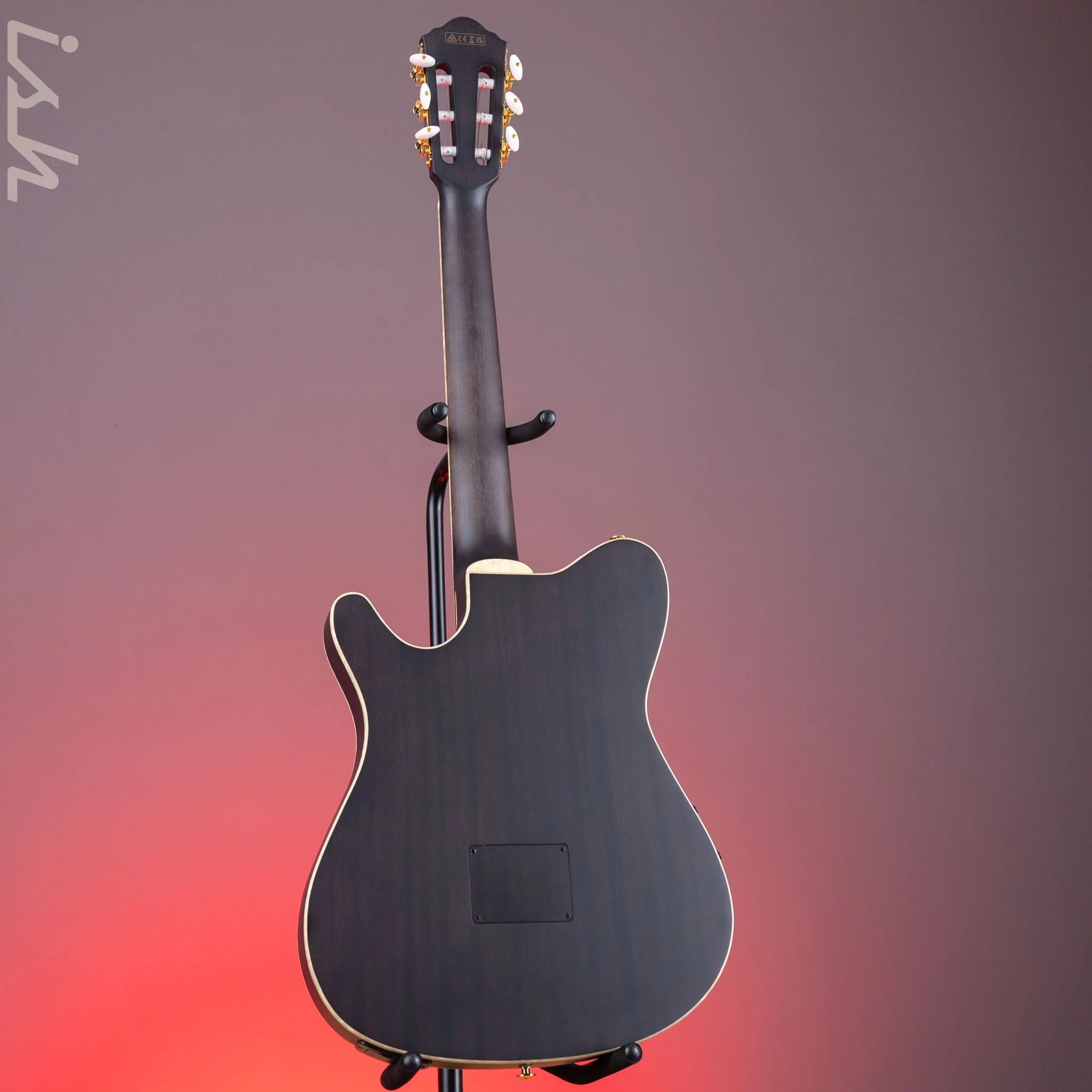 Ibanez TOD10N Tim Henson Signature Nylon Acoustic-Electric Guitar Transparent Black Flat - Image 6