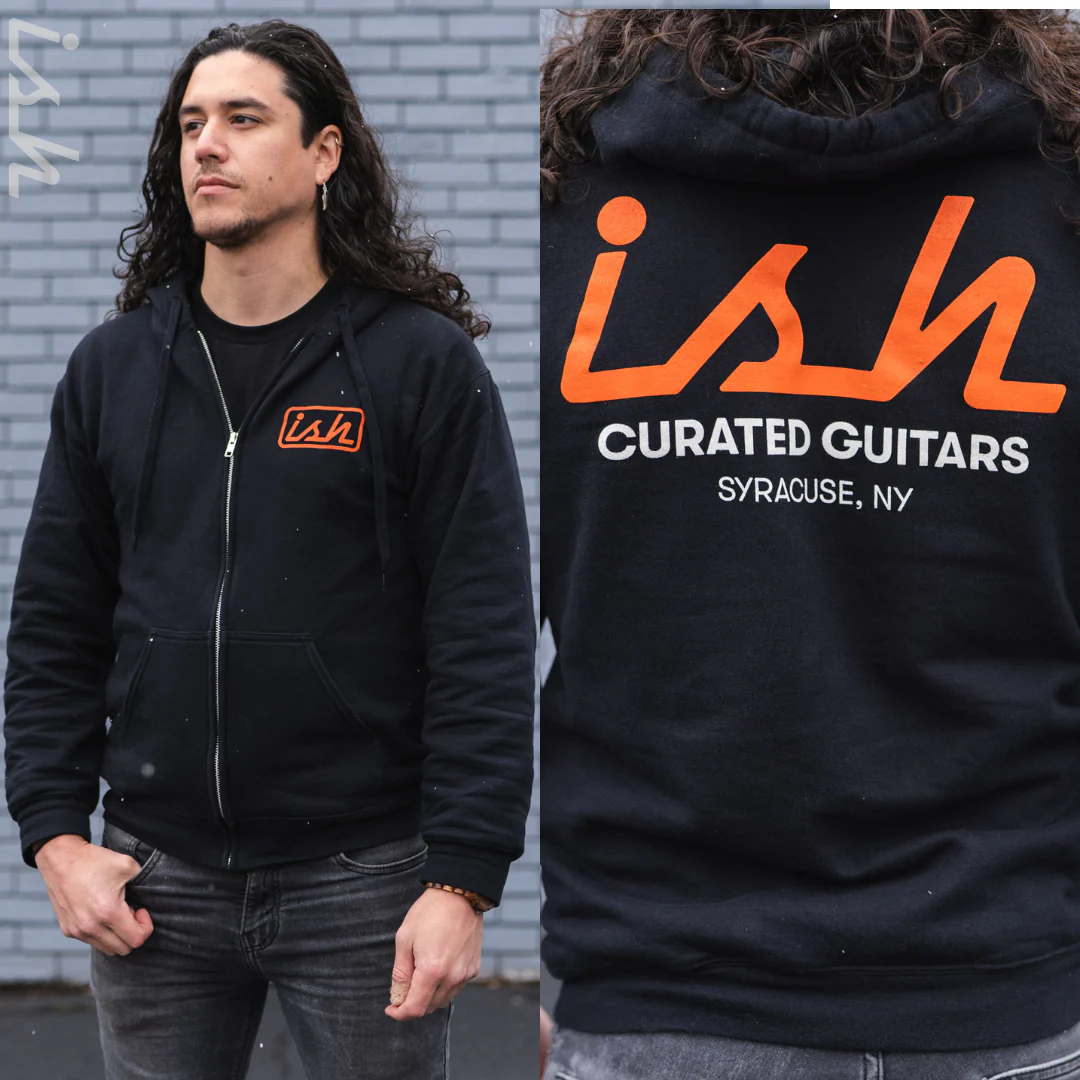 Ish Black Zip-Up Hoodie