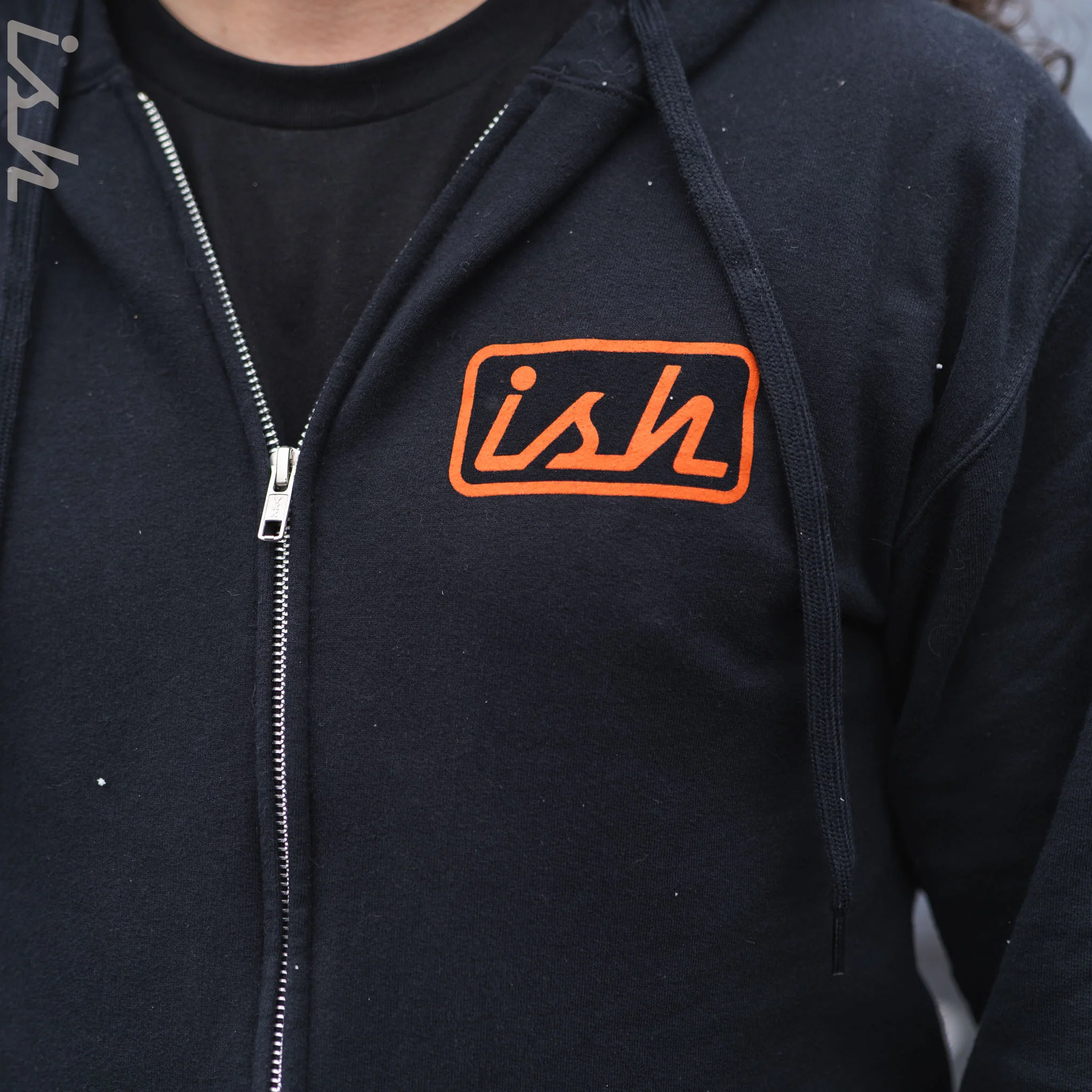 Ish Black Zip-Up Hoodie - Image 4