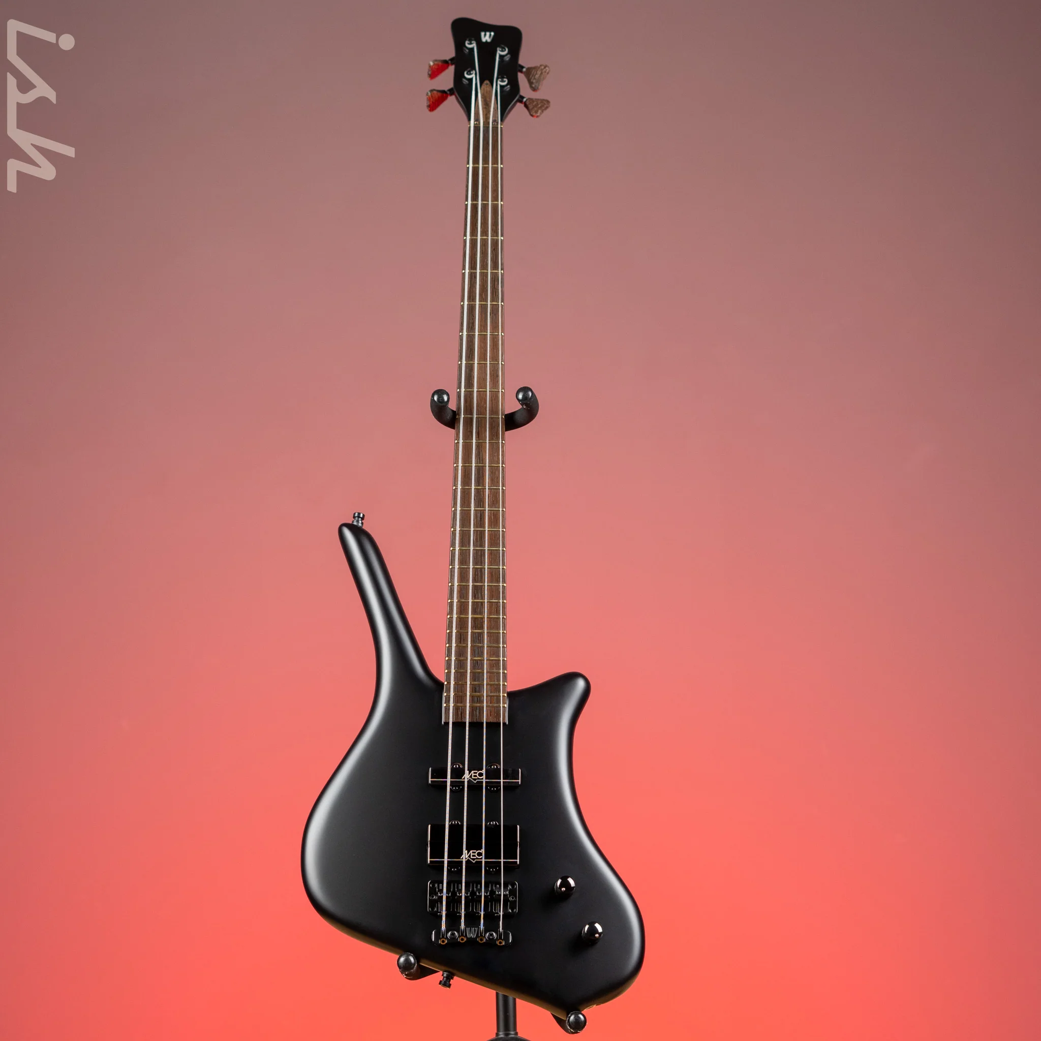 Ish x Warwick Dolphin SN TCS Custom Shop Endangered Species 4-String Bass Black Satin Wenge Fretboard - Image 2