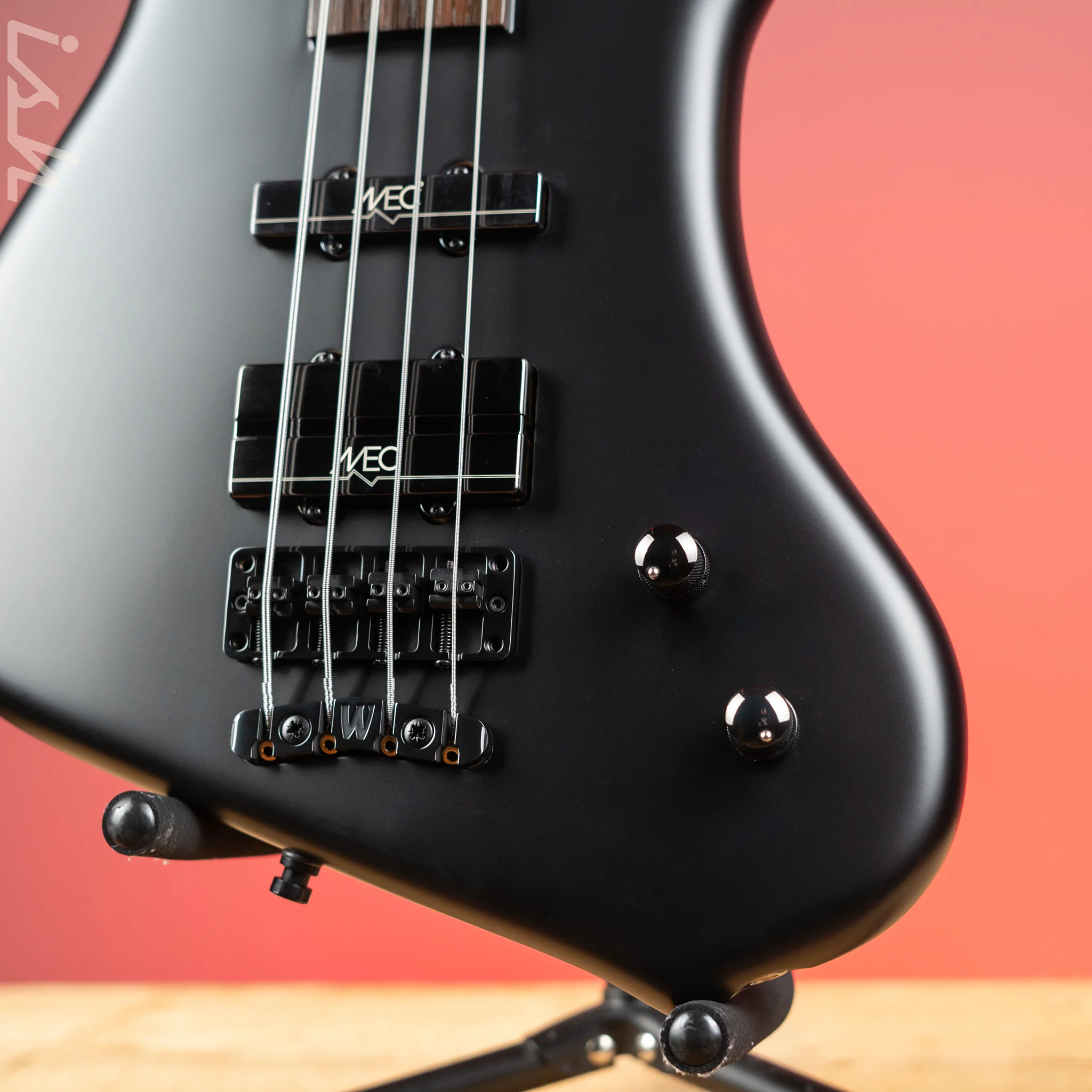 Ish x Warwick Dolphin SN TCS Custom Shop Endangered Species 4-String Bass Black Satin Wenge Fretboard - Image 4