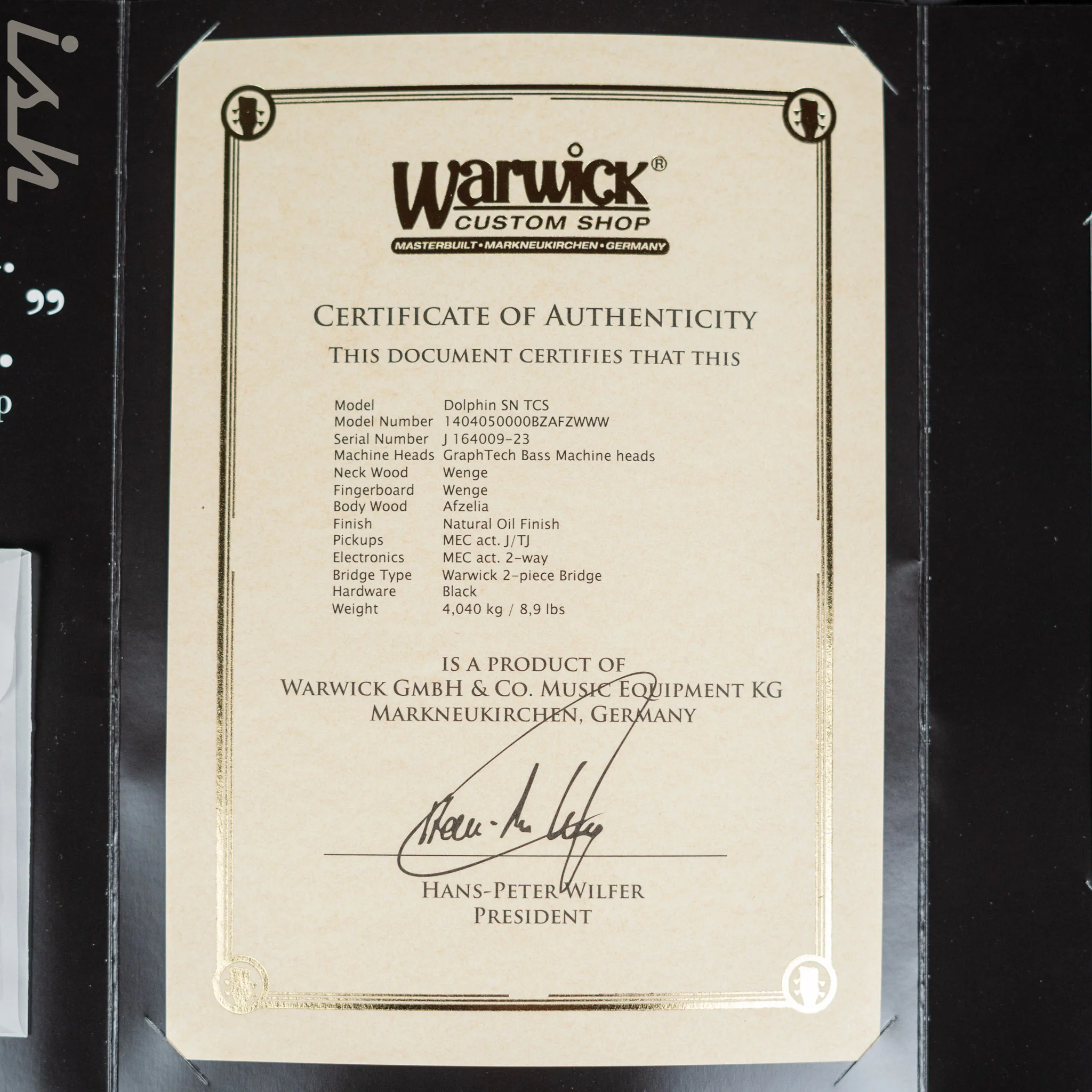 Ish x Warwick Dolphin SN TCS Custom Shop Endangered Species 4-String Bass Wenge Fretboard Demo - Image 13