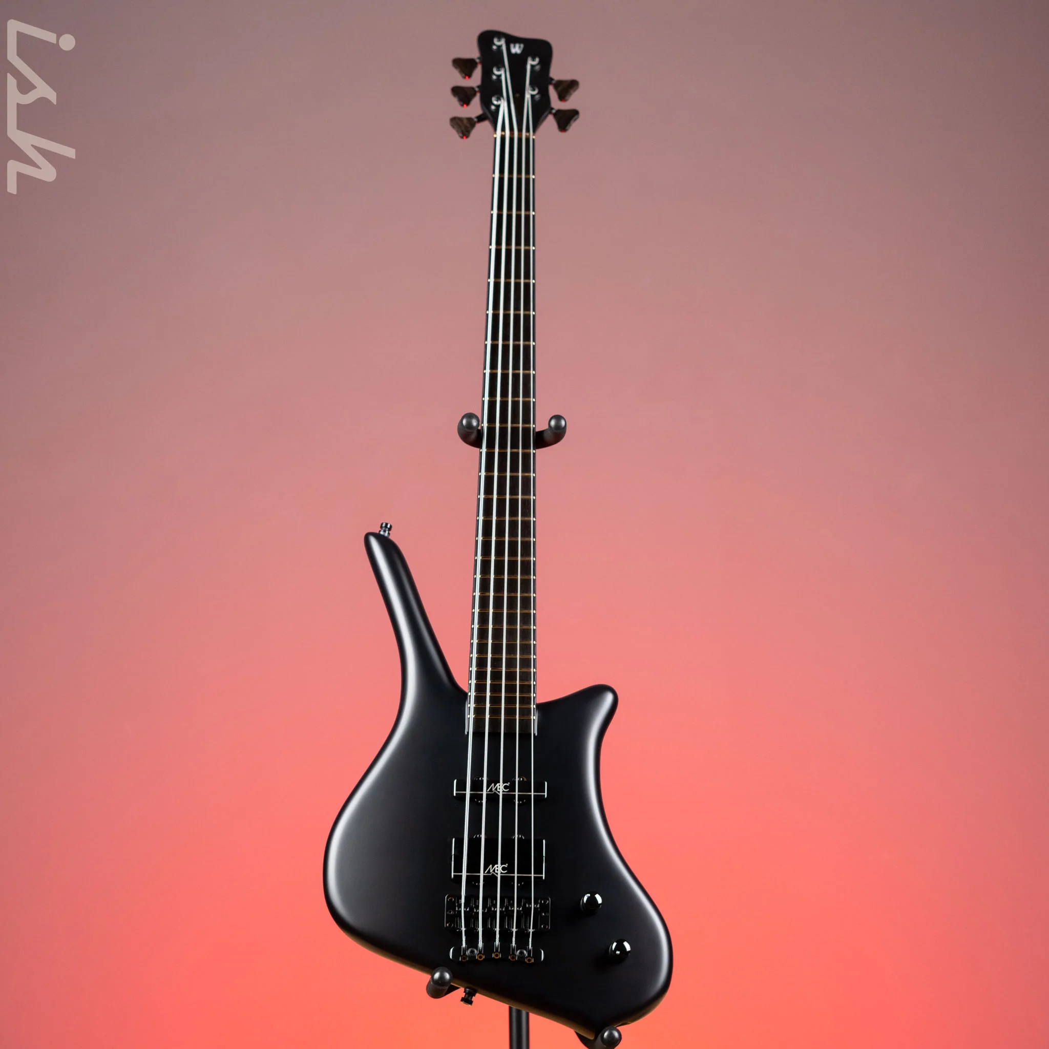 Ish x Warwick Dolphin SN TCS Custom Shop Endangered Species 5-String Bass Black Satin Ebony Fretboard Pre-Order - Image 2