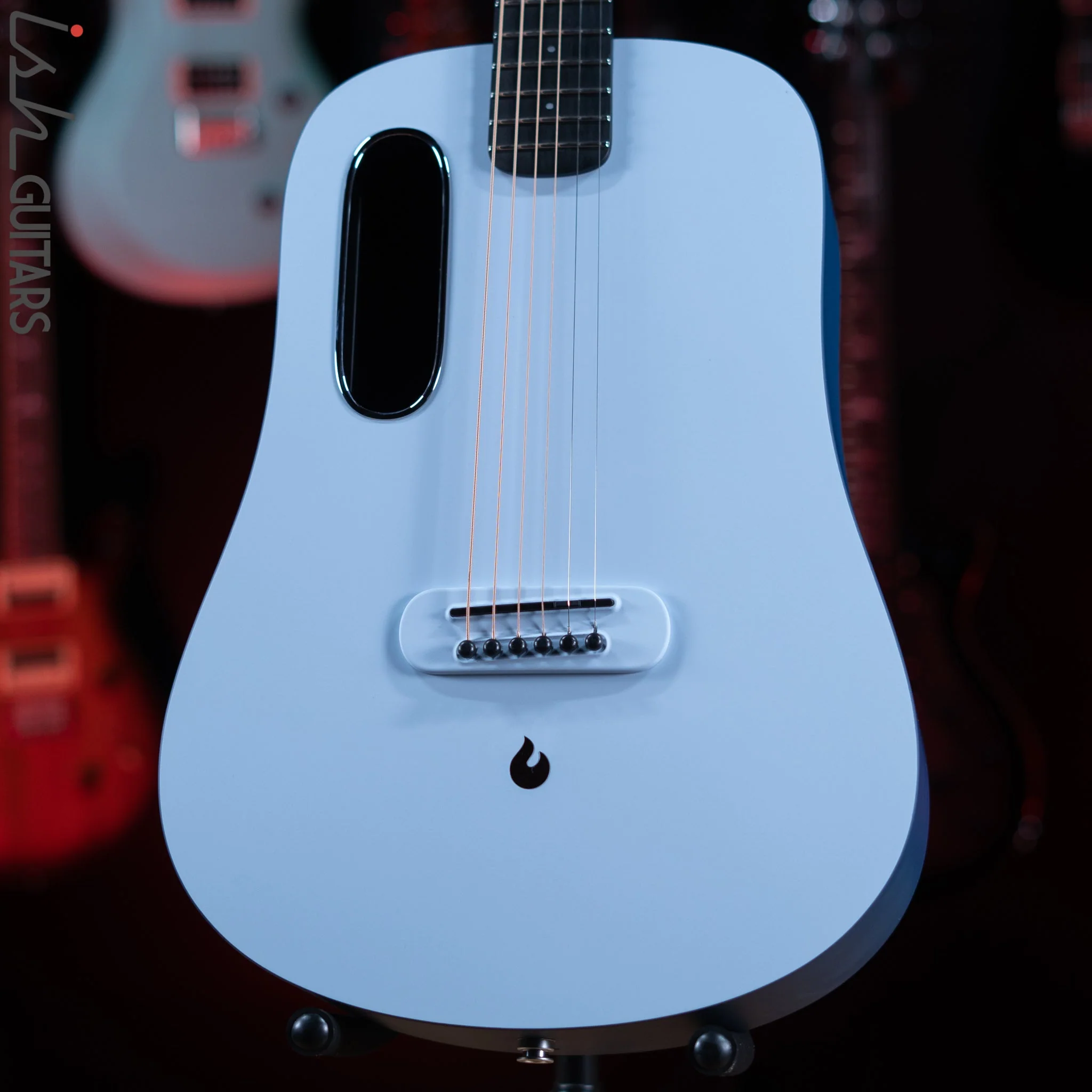 Lava Music Blue Lava Smart Acoustic Guitar Ice Blue/ Ocean Blue w/ Airflow Bag Demo
