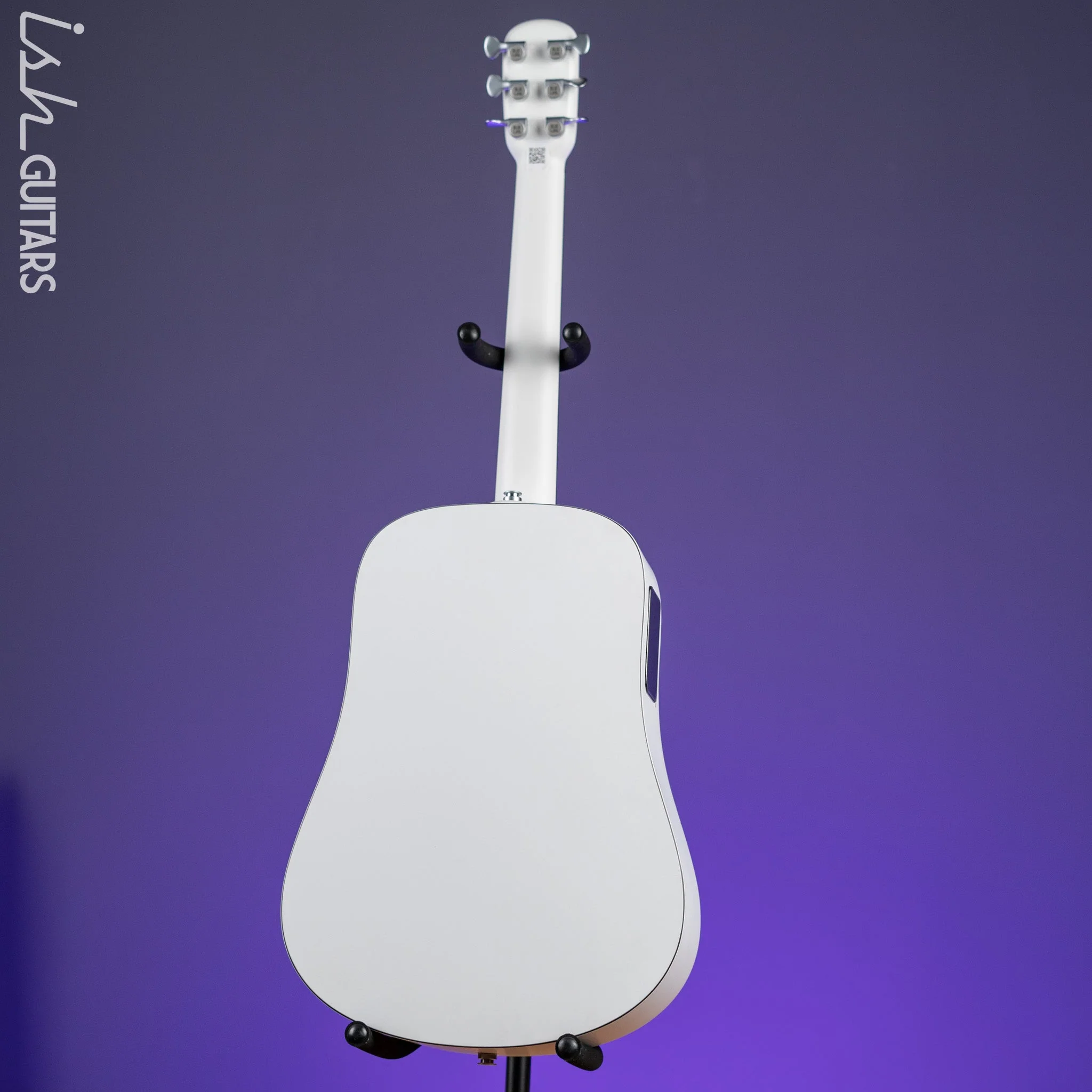Lava Music Blue Lava Touch Smart Acoustic Guitar Sail White w/ Lite Bag Demo - Image 7