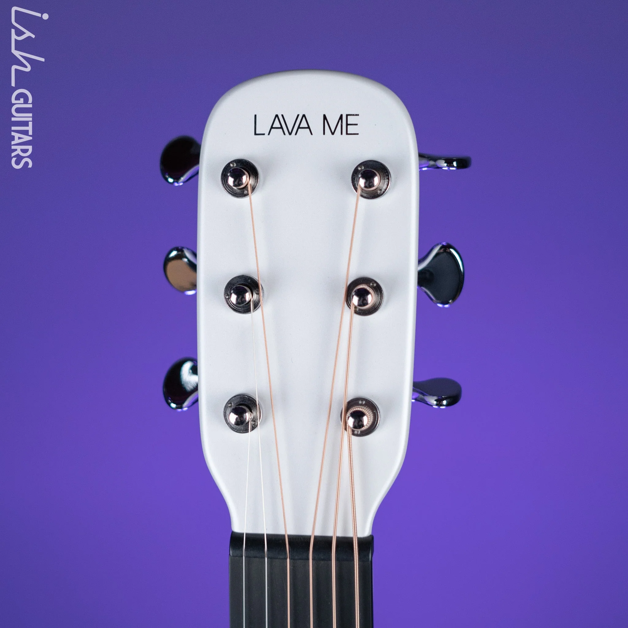 Lava Music Lava ME 3 Smart Acoustic Guitar 38” Left-Handed White w/ Space Bag Demo - Image 5