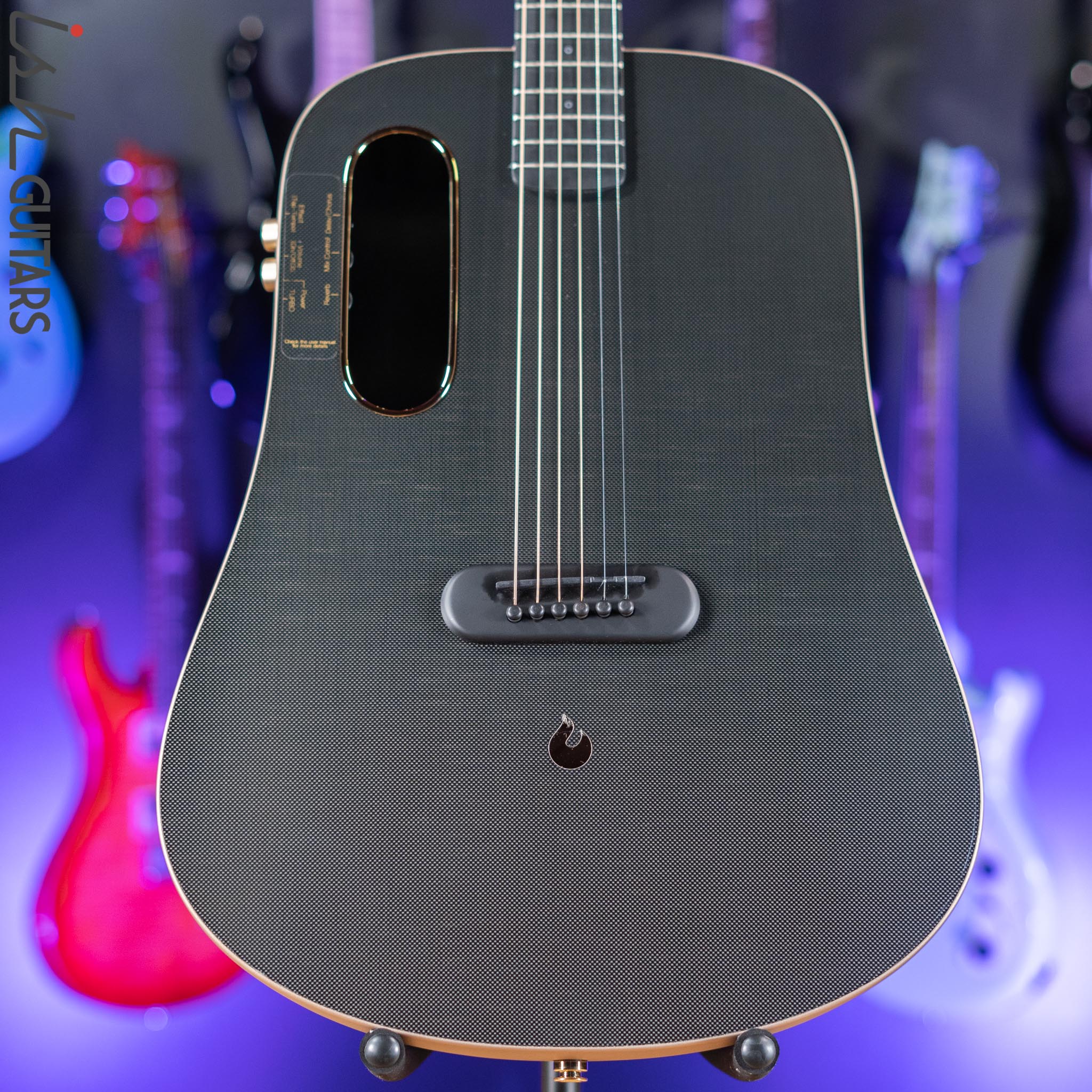 Lava Music Lava Me Pro Carbon Fiber Acoustic Guitar with Effects Black Gold