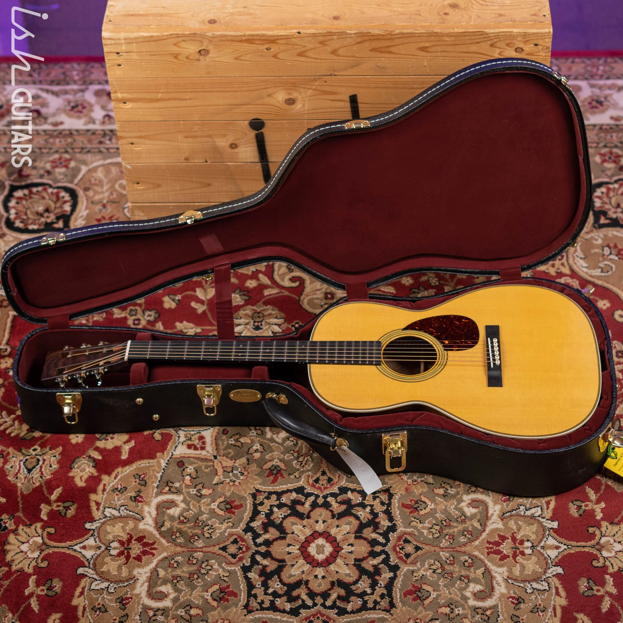 Martin Custom Shop OM-28 12-Fret Slotted Peghead Acoustic Guitar Wild Grain Rosewood - Image 15