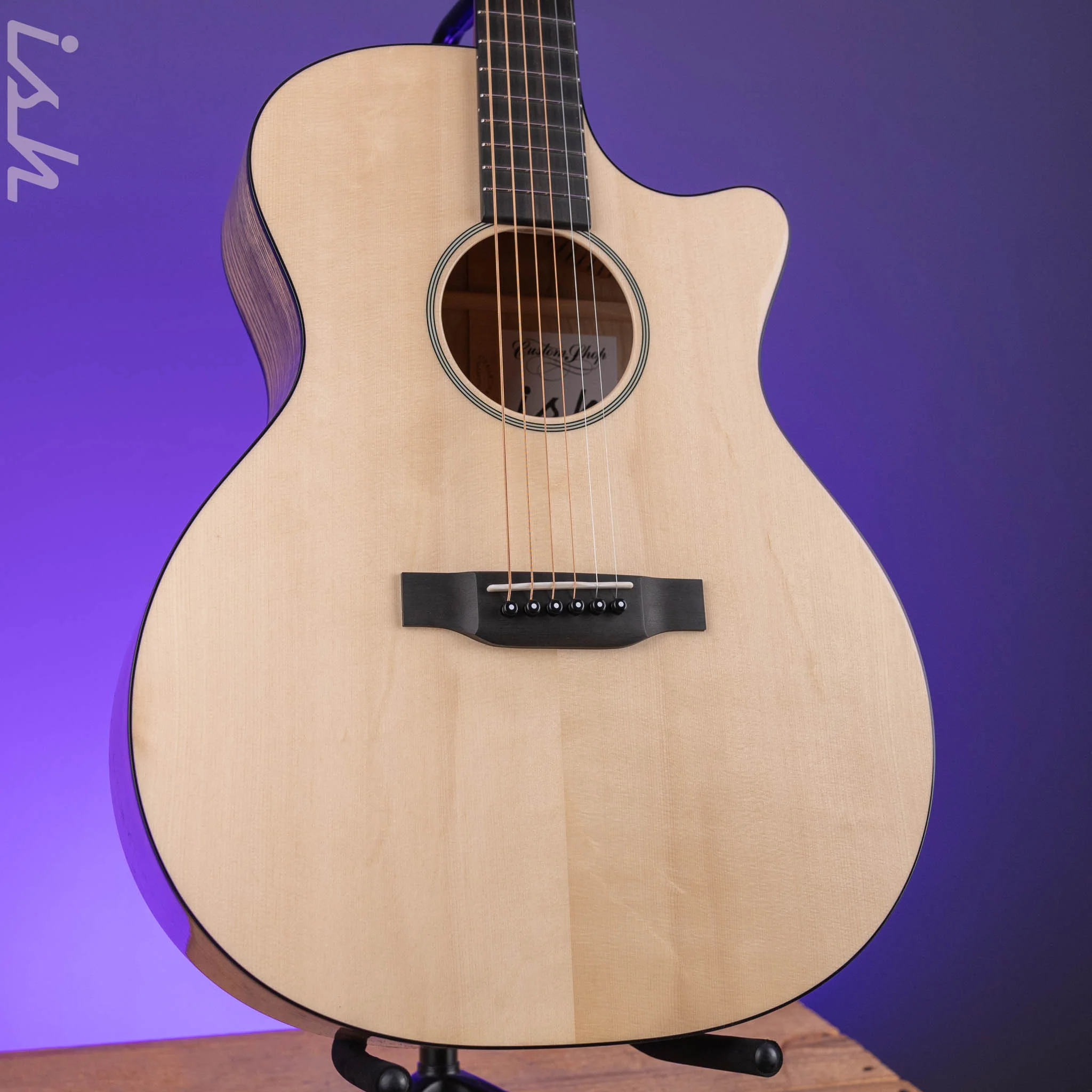 Martin Custom Shop GP-28 Style Quilted Tamo Ash Back/Sides & Italian Alpine Spruce Top - Blemished - Image 2