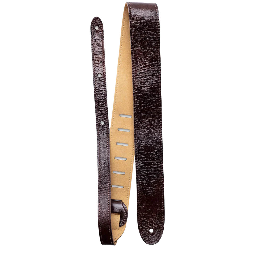 Martin Italian Leather Guitar Strap Brown Suede