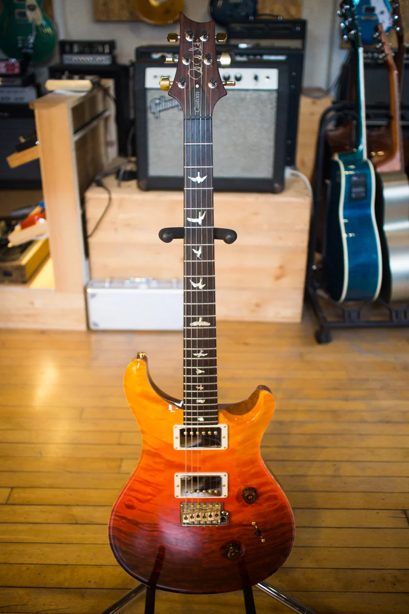 Paul Reed Smith PRS Custom 24 Wood Library Quilt 2013 Fade Brazilian Rosewood Fretboard - Image 2