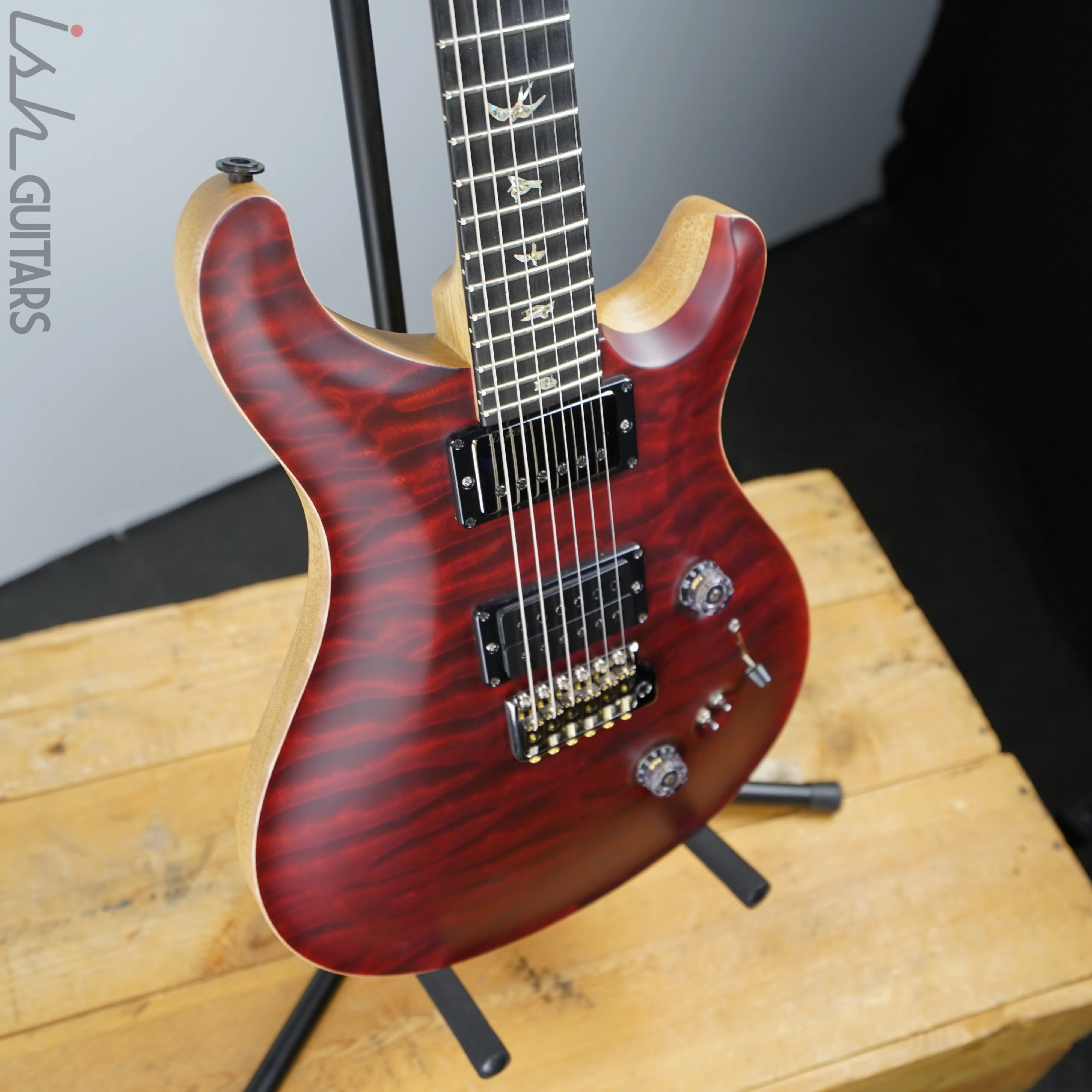 2018 Paul Reed Smith Wood Library Custom 24-08 Satin Red Tiger Quilted Maple Top Korina Body and Neck - Image 6
