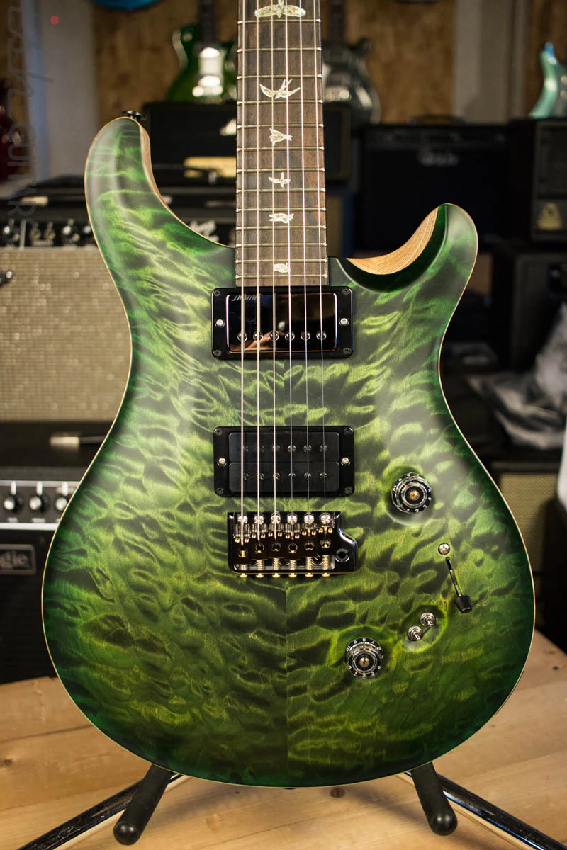 Paul Reed Smith Wood Library Satin Jade Green Burst Quilted Maple 10 Top Custom 24-08