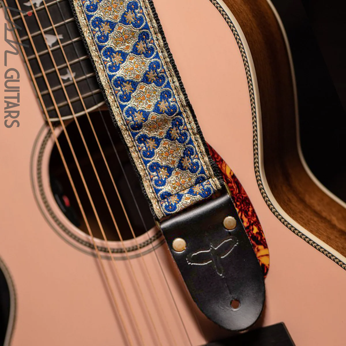 PRS 2” Retro Guitar Strap Blue/Silver Limited Edition