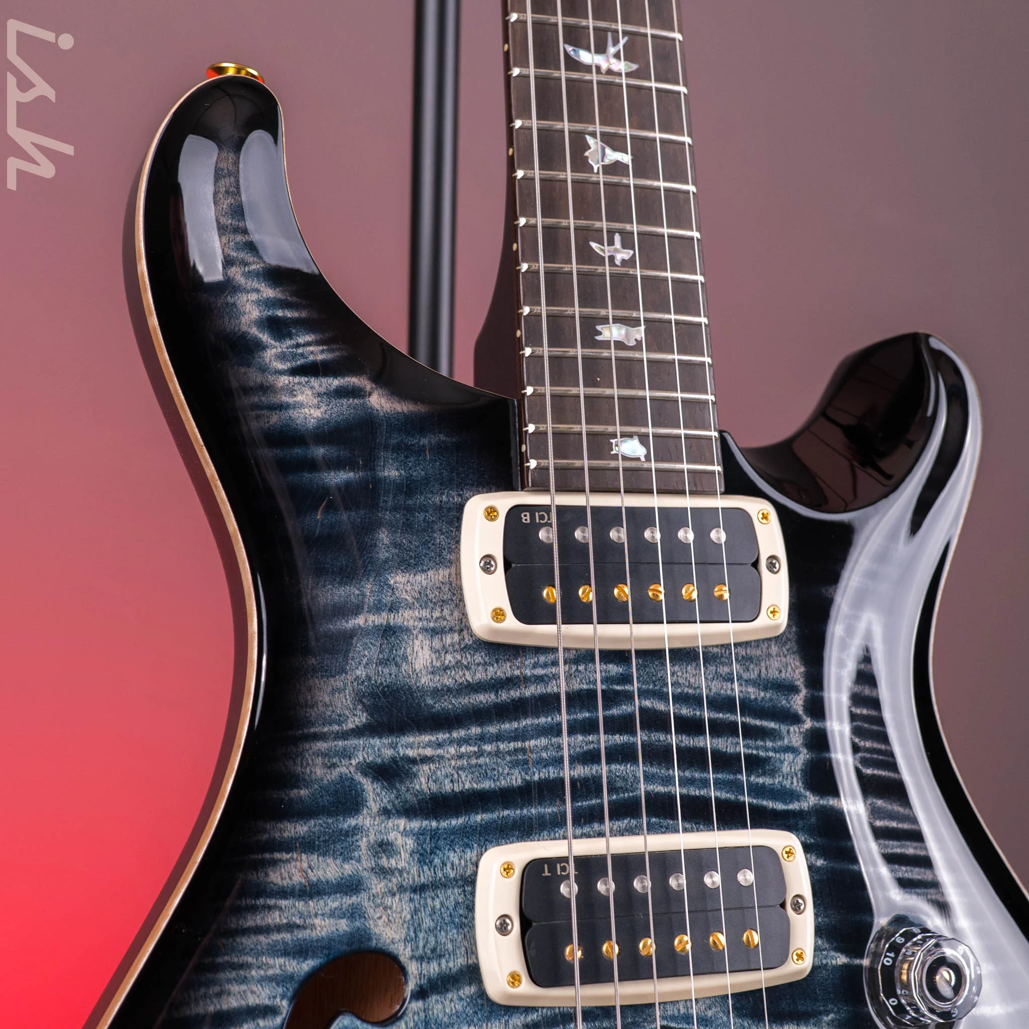 PRS 40th Anniversary Custom 24-08 Semi-Hollow Faded Whale Blue Smokeburst - Image 4
