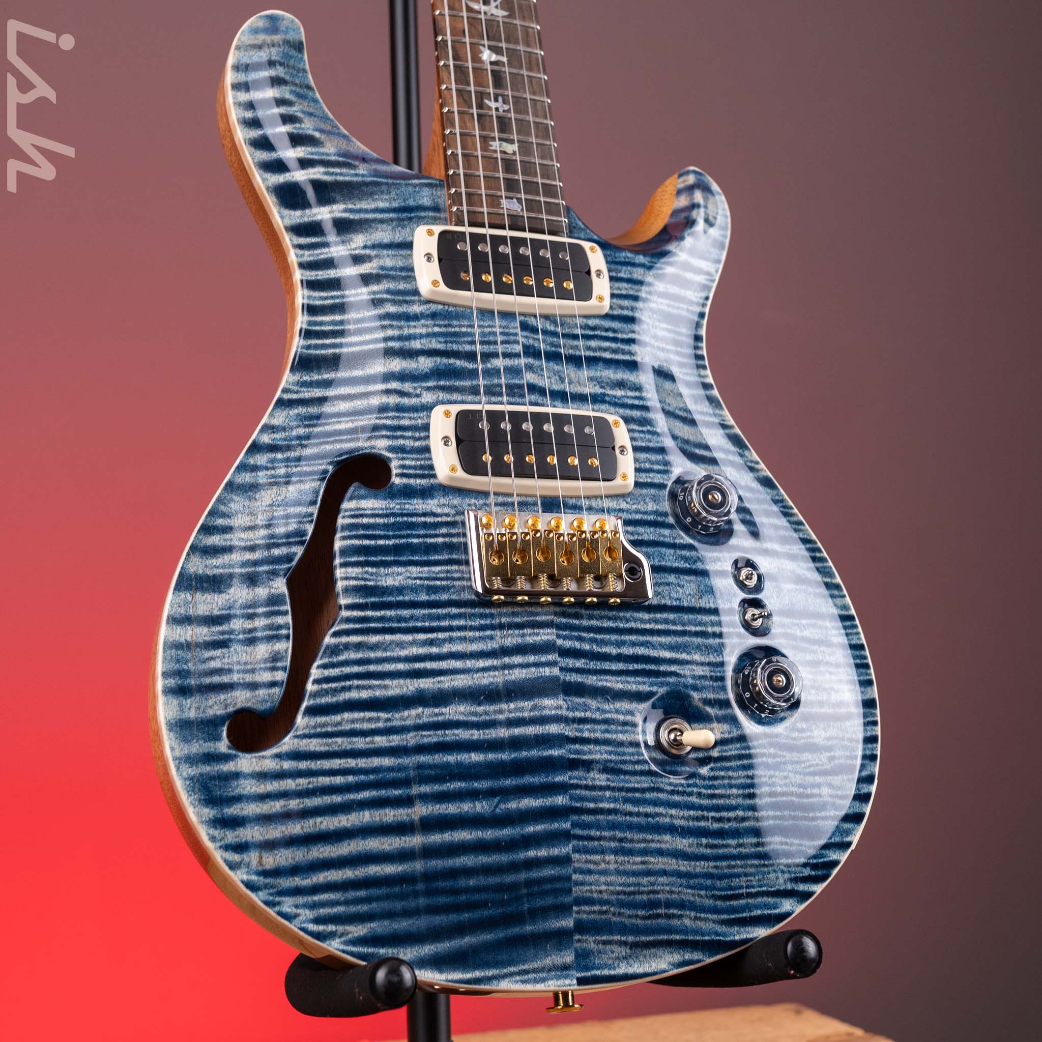 PRS 40th Anniversary Custom 24-08 Semi-Hollow Limited Edition Faded Whale Blue