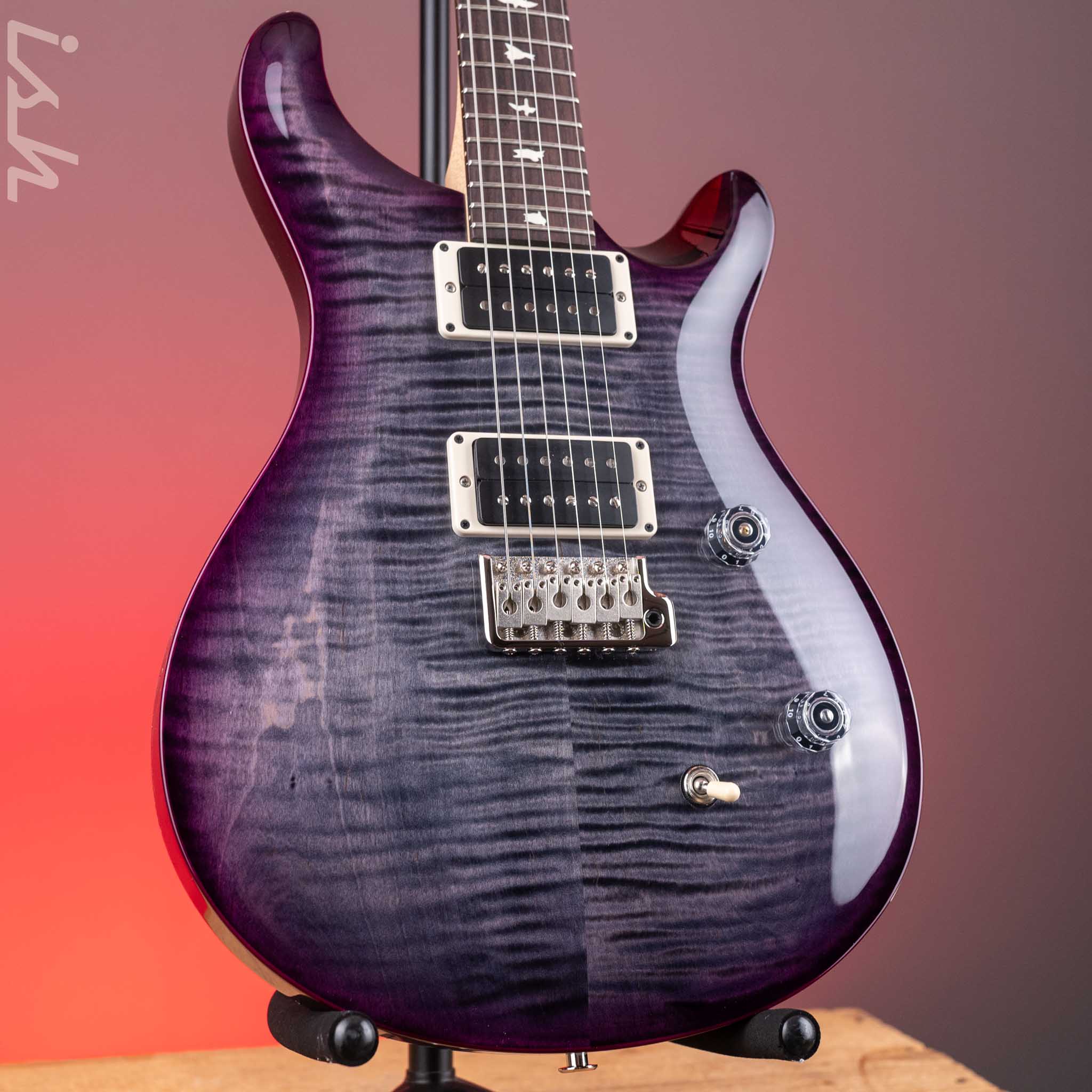 PRS CE 24 Electric Guitar - Faded Gray Black Purple Wraparound Smokeburst