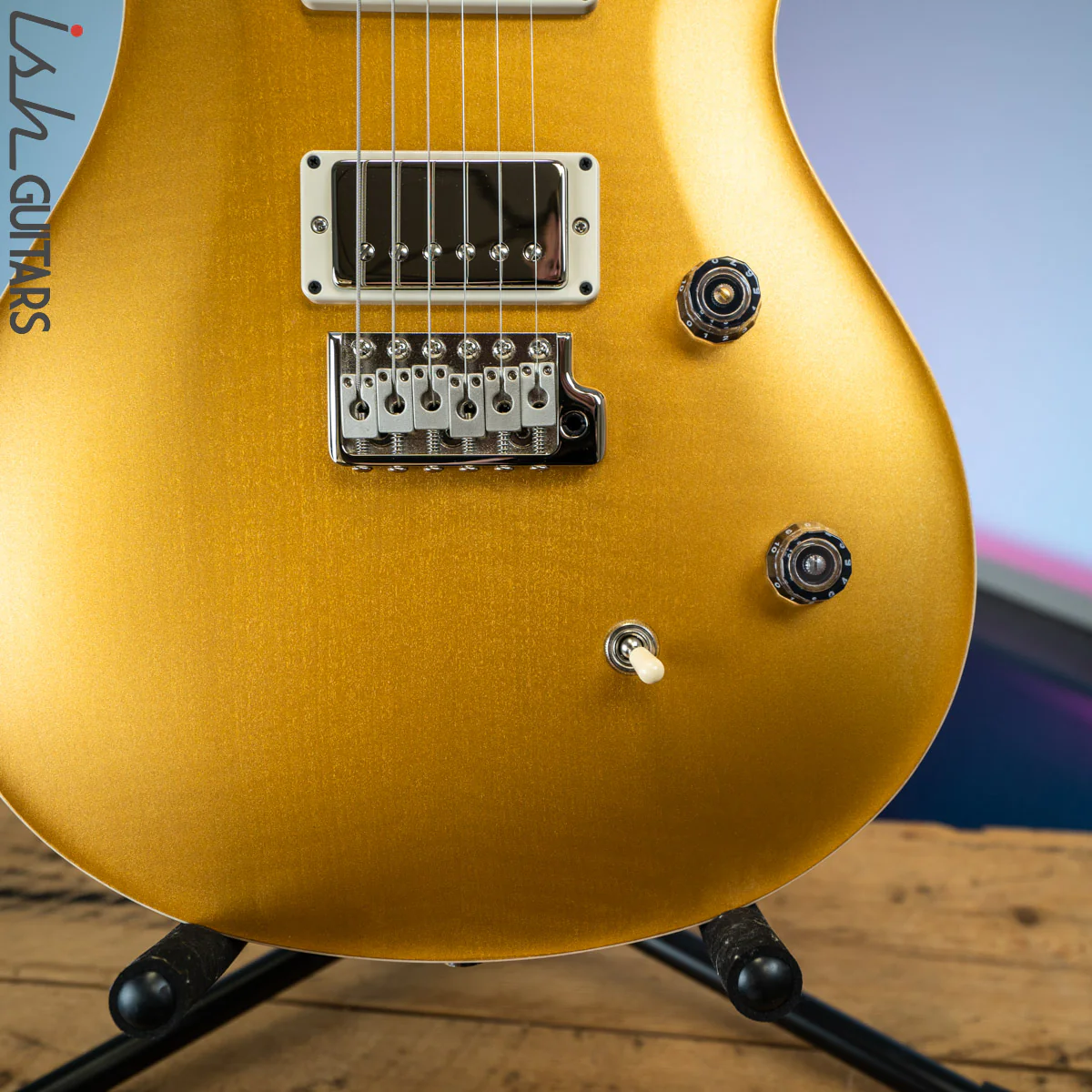 PRS CE 24 Satin Nitro 57/08 Ebony Fretboard Gold Top - Image 4