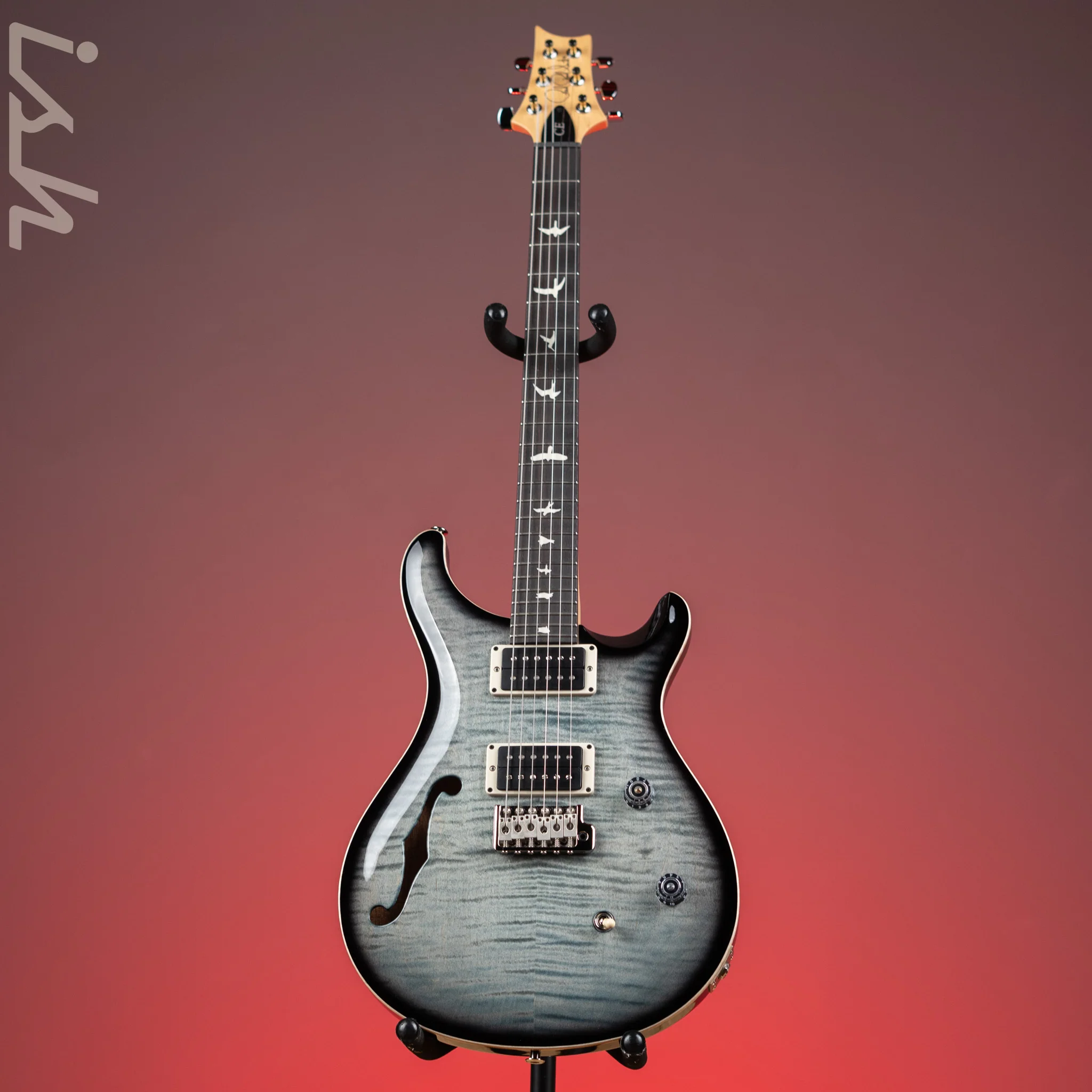 PRS CE 24 Semi-Hollow Faded Blue Smokeburst - Image 2