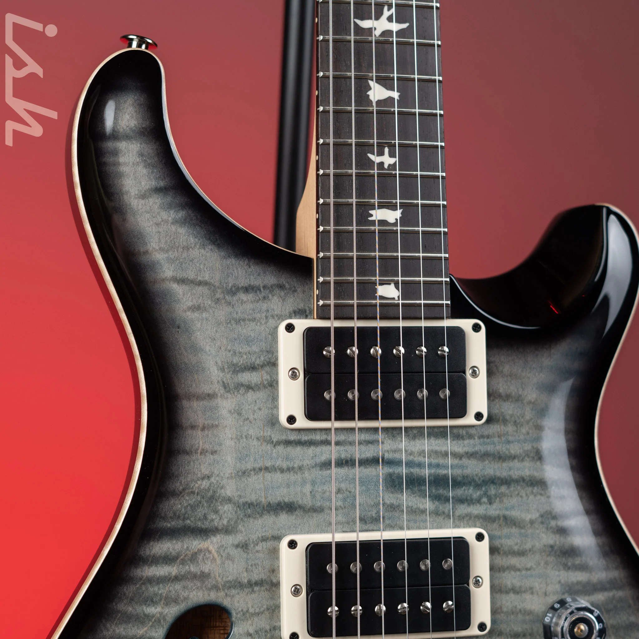 PRS CE 24 Semi-Hollow Faded Blue Smokeburst - Image 3