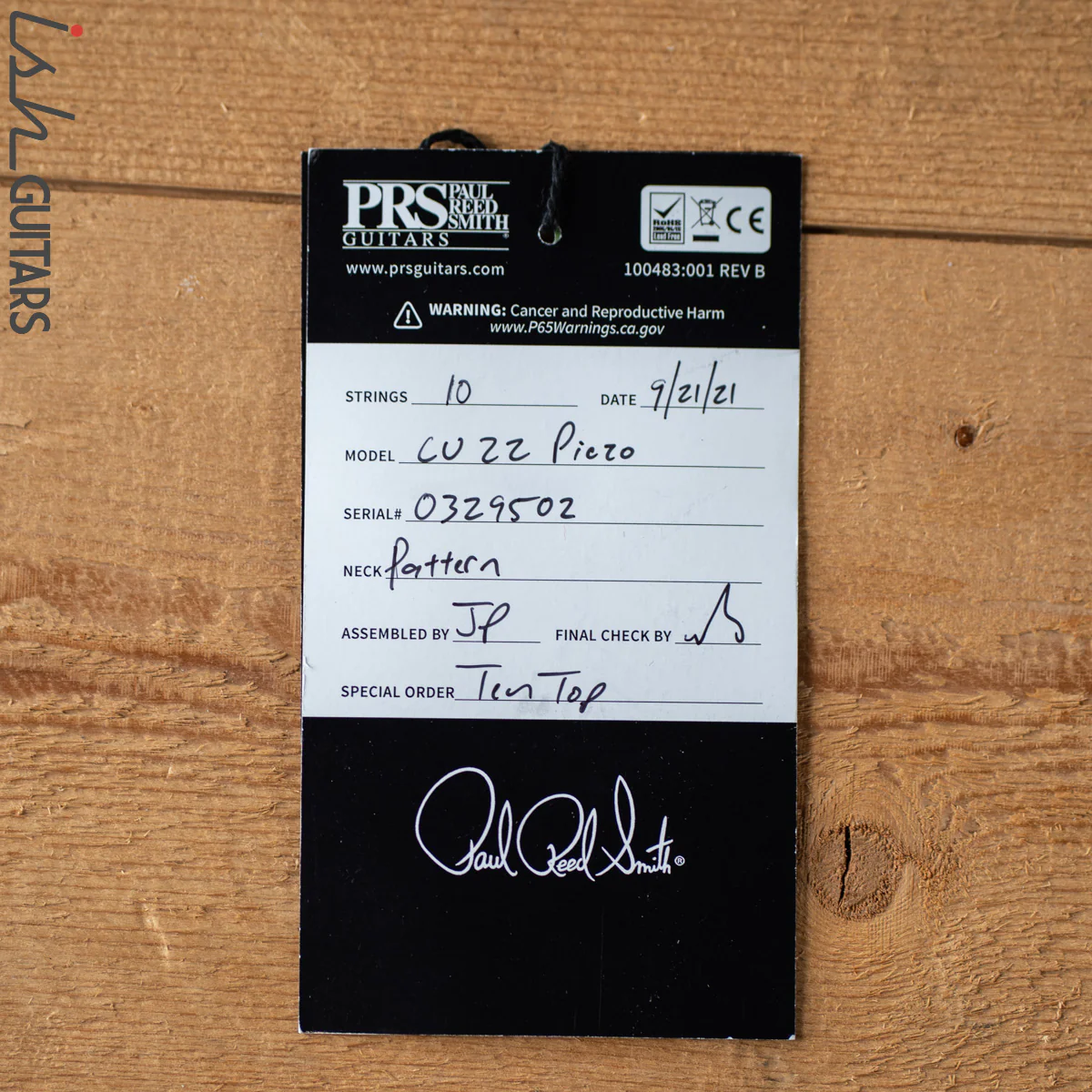 PRS Custom 22 Piezo Trampas Green Smokeburst 10 Top - Image 12