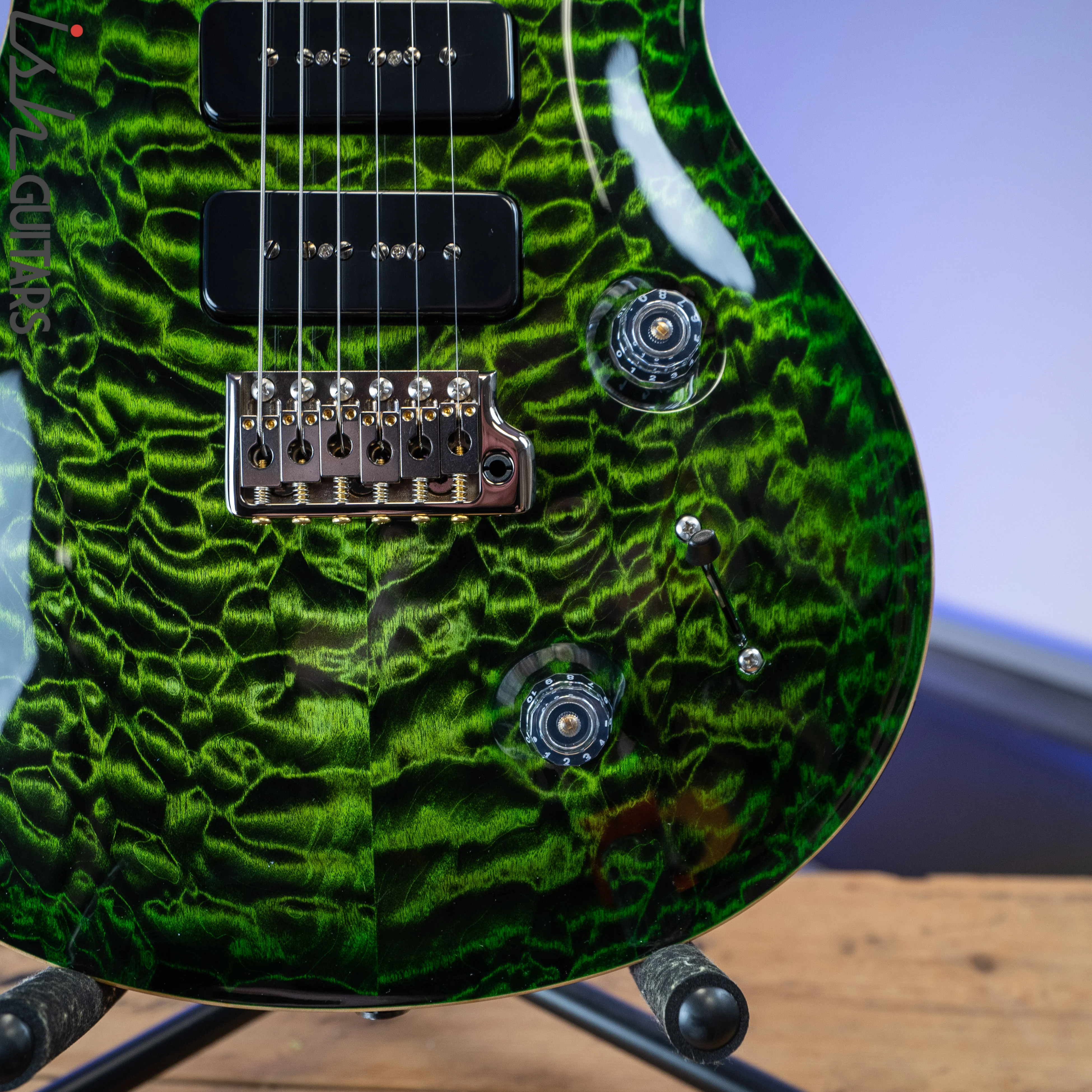 PRS Wood Library Custom 22 Soapbar Jade Green Burst Torrified Maple Neck - Image 4