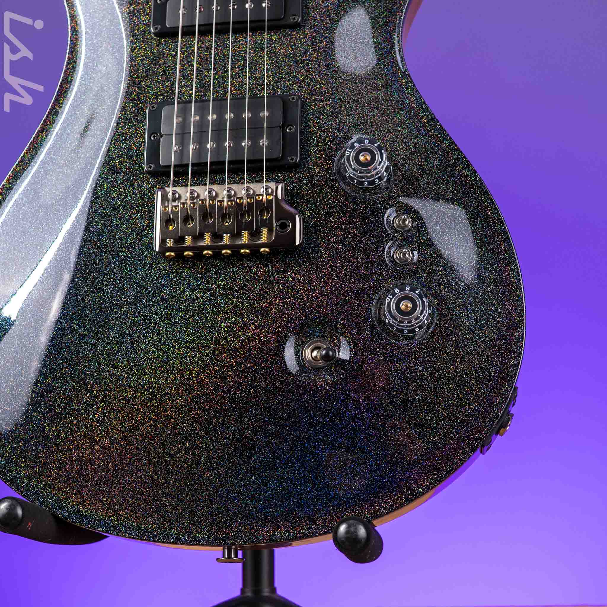 PRS Custom 24-08 Black Rainbow Holoflake Custom Color 85/15s - Image 5