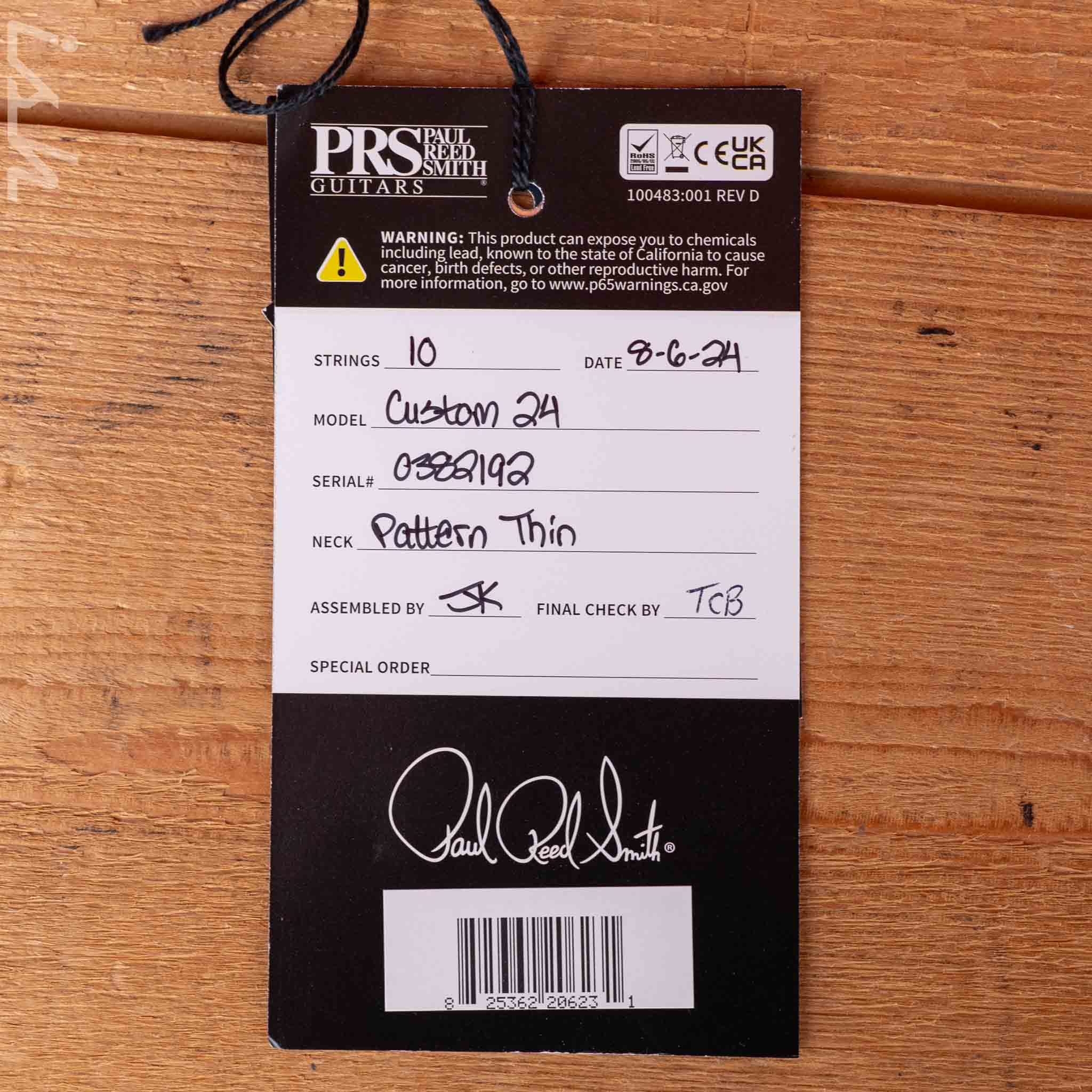 PRS Custom 24 10-Top Fatback - Indian Rosewood Fretboard - Image 12