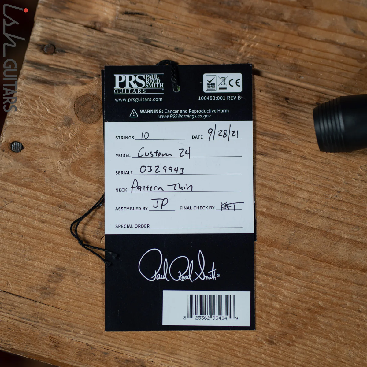PRS Custom 24 Custom Color Black Gold Burst Electric Guitar - Image 10